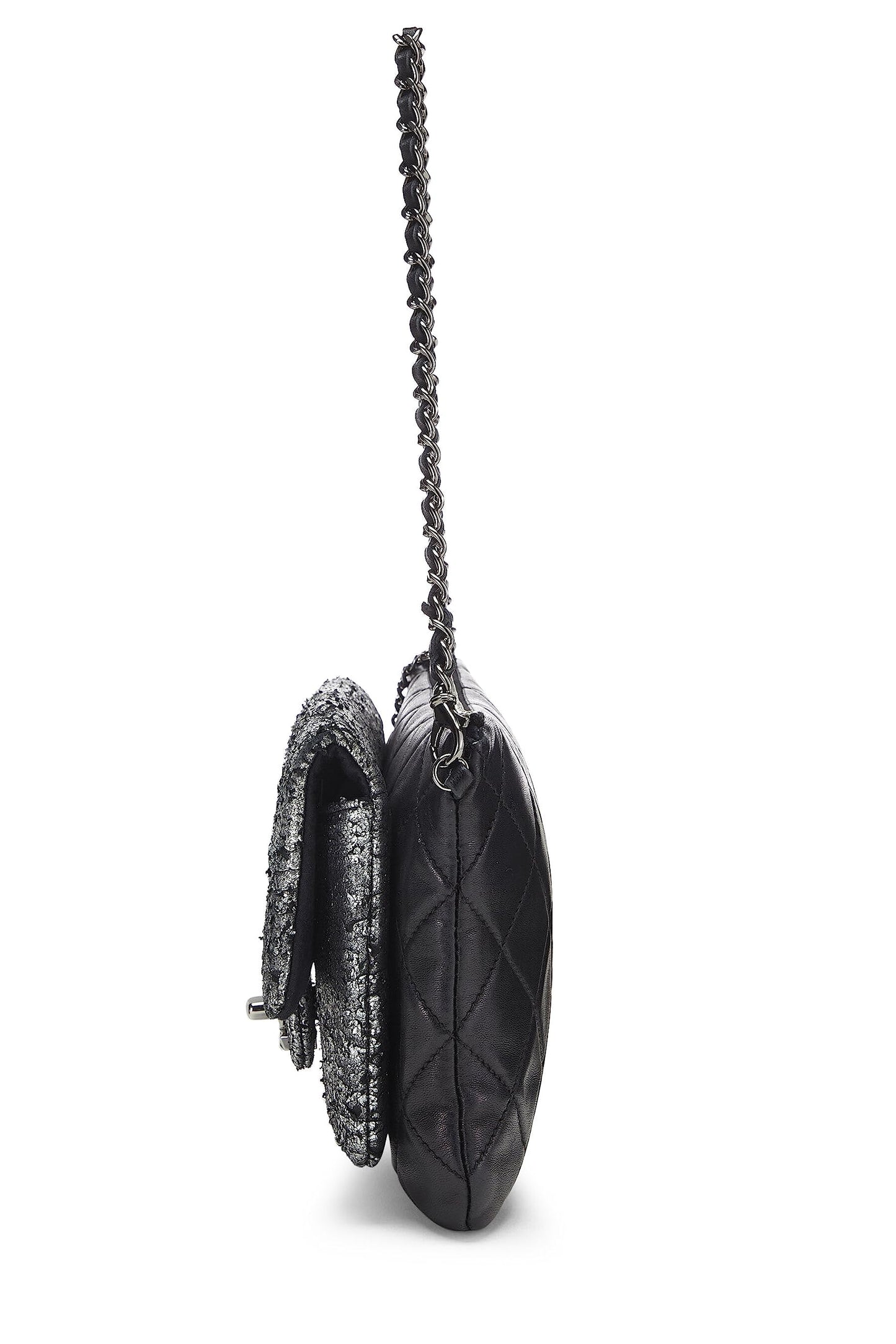 Chanel,  Silver Metallic Lambskin Mineral Nights Evening Bag, Multi