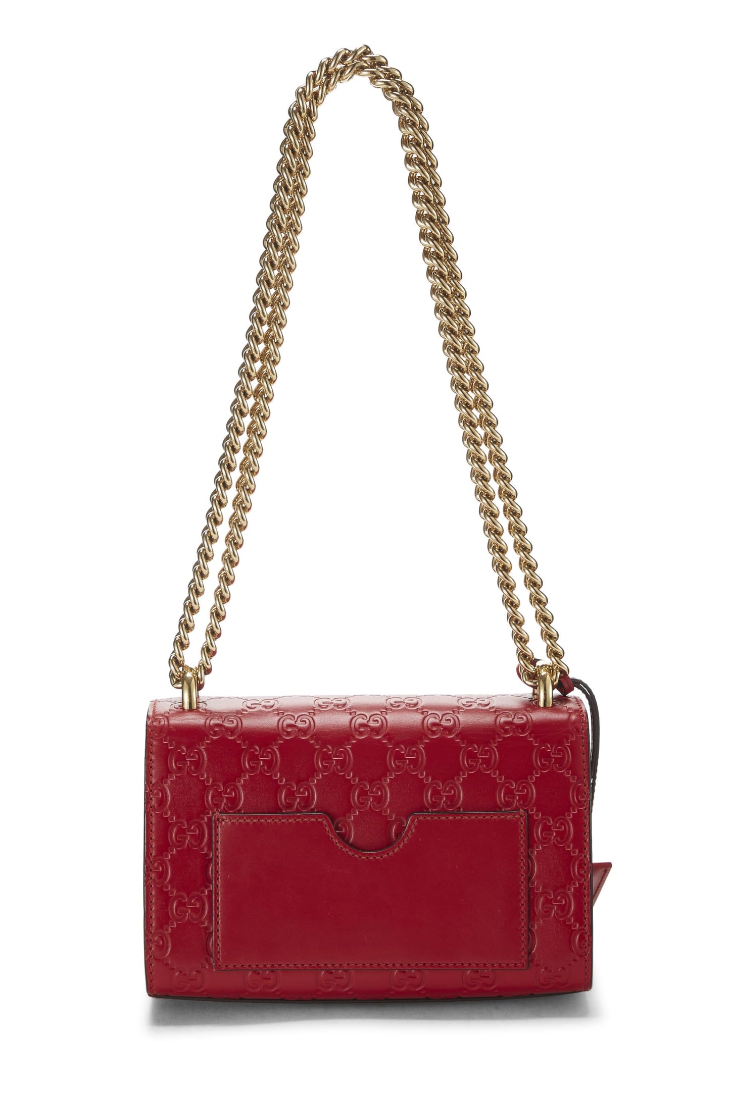 Gucci,  Red Guccissima Leather Padlock Bag Small, Red