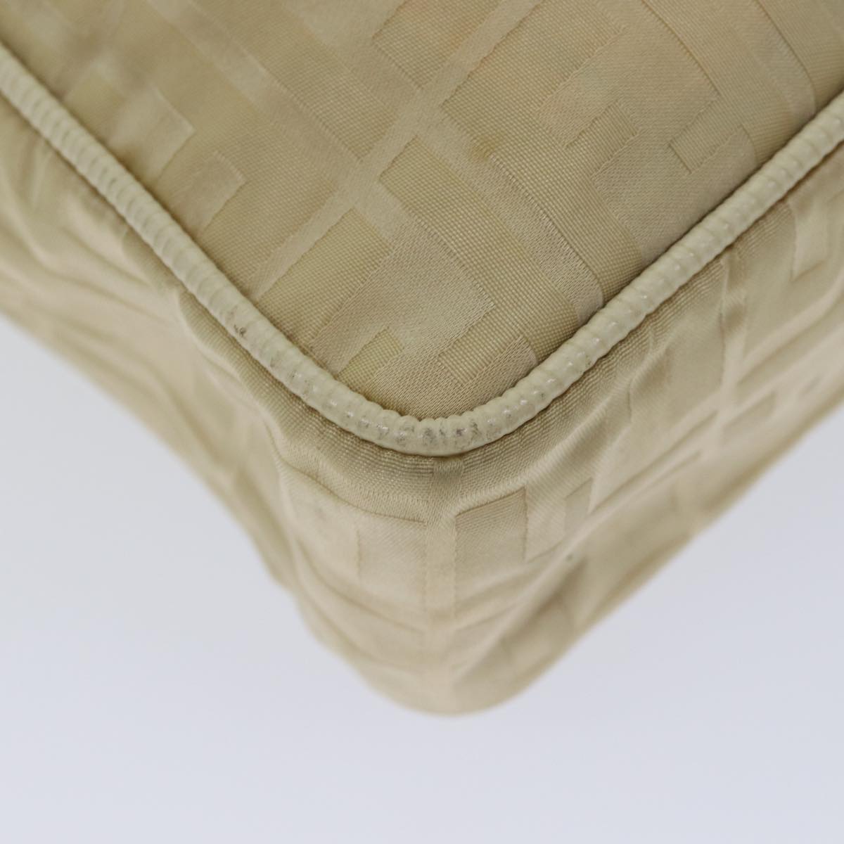 FENDI Zucca Canvas Hand Bag 2way Cream 71902