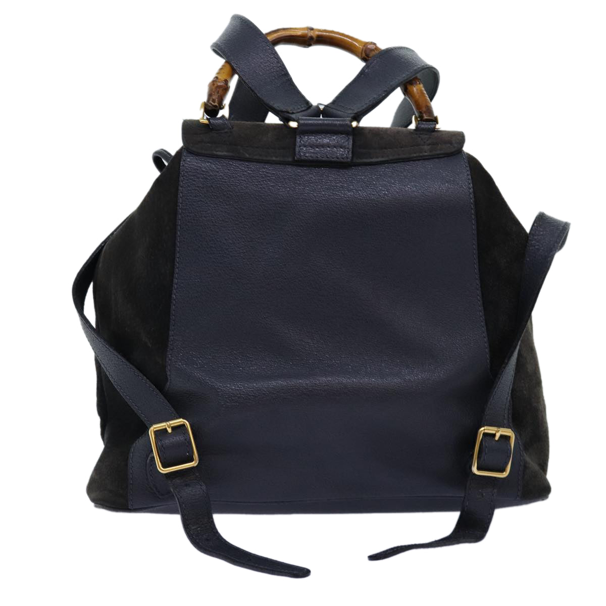 GUCCI Bamboo Backpack Suede Black 71916