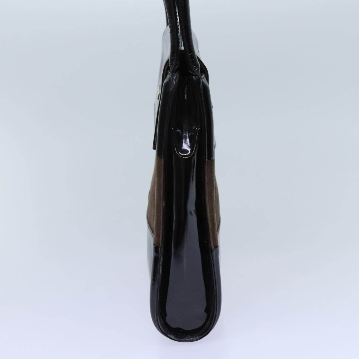 GUCCI Shoulder Bag Patent leather Brown 71917