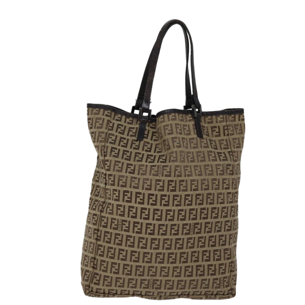 FENDI Zucchino Canvas Tote Bag Beige 71920