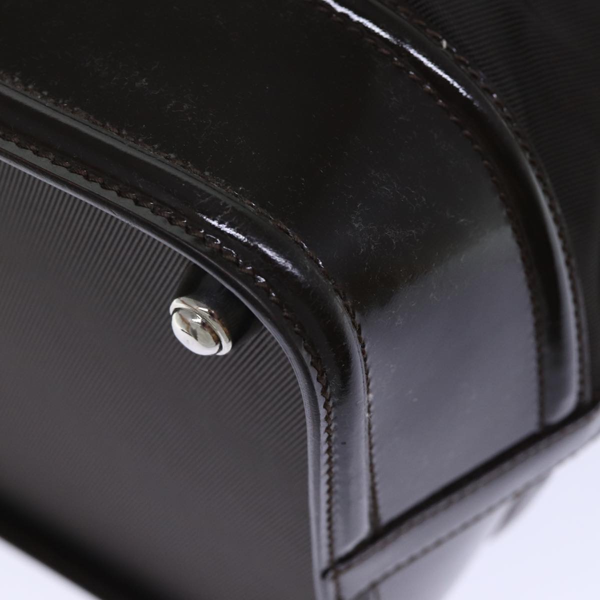 GUCCI Hand Bag Patent Nylon Brown 013 2122 2298 71922