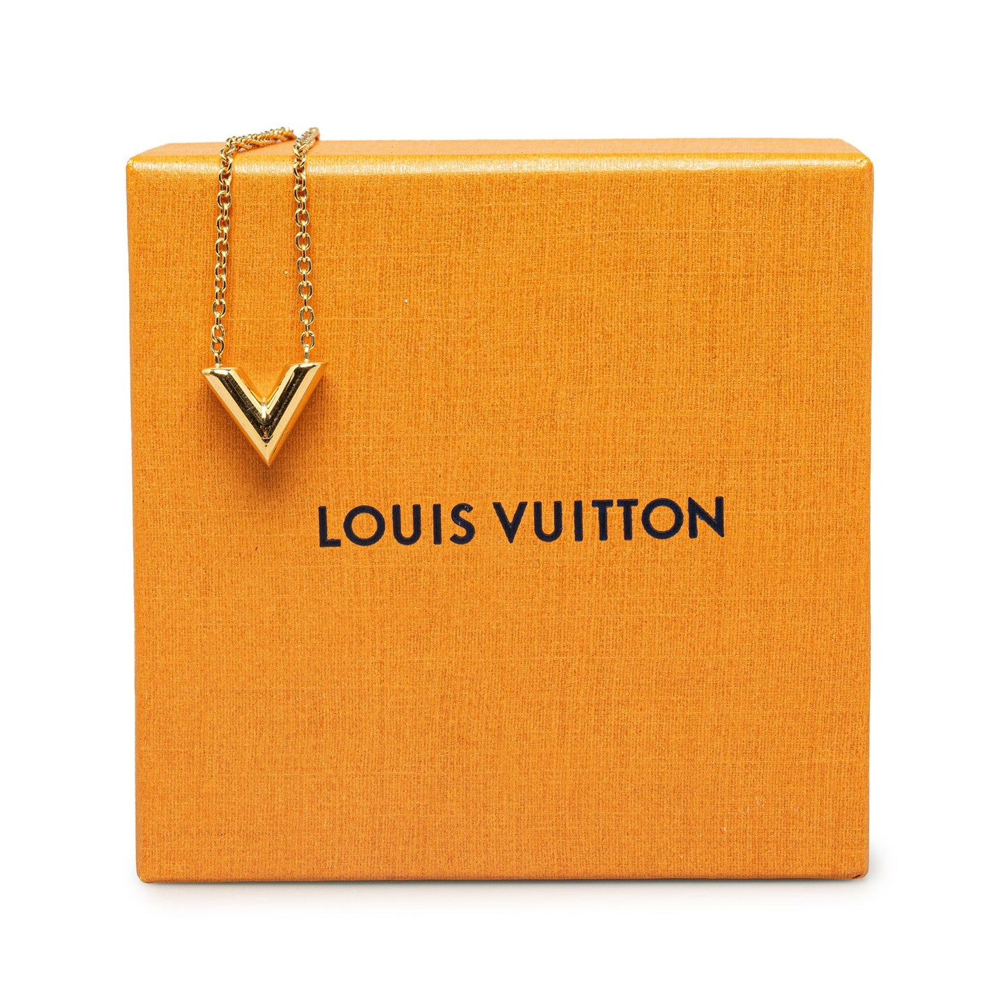 Gold Louis Vuitton Essential V Necklace