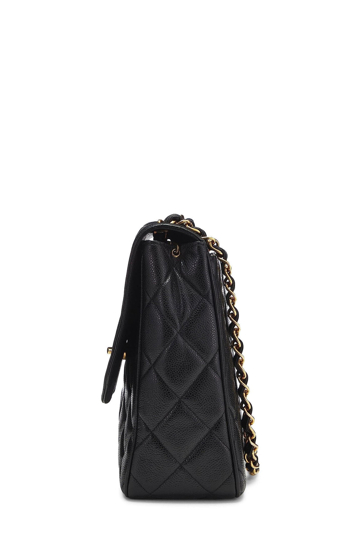 Chanel,  Black Caviar Big CC Square Flap Large, Black
