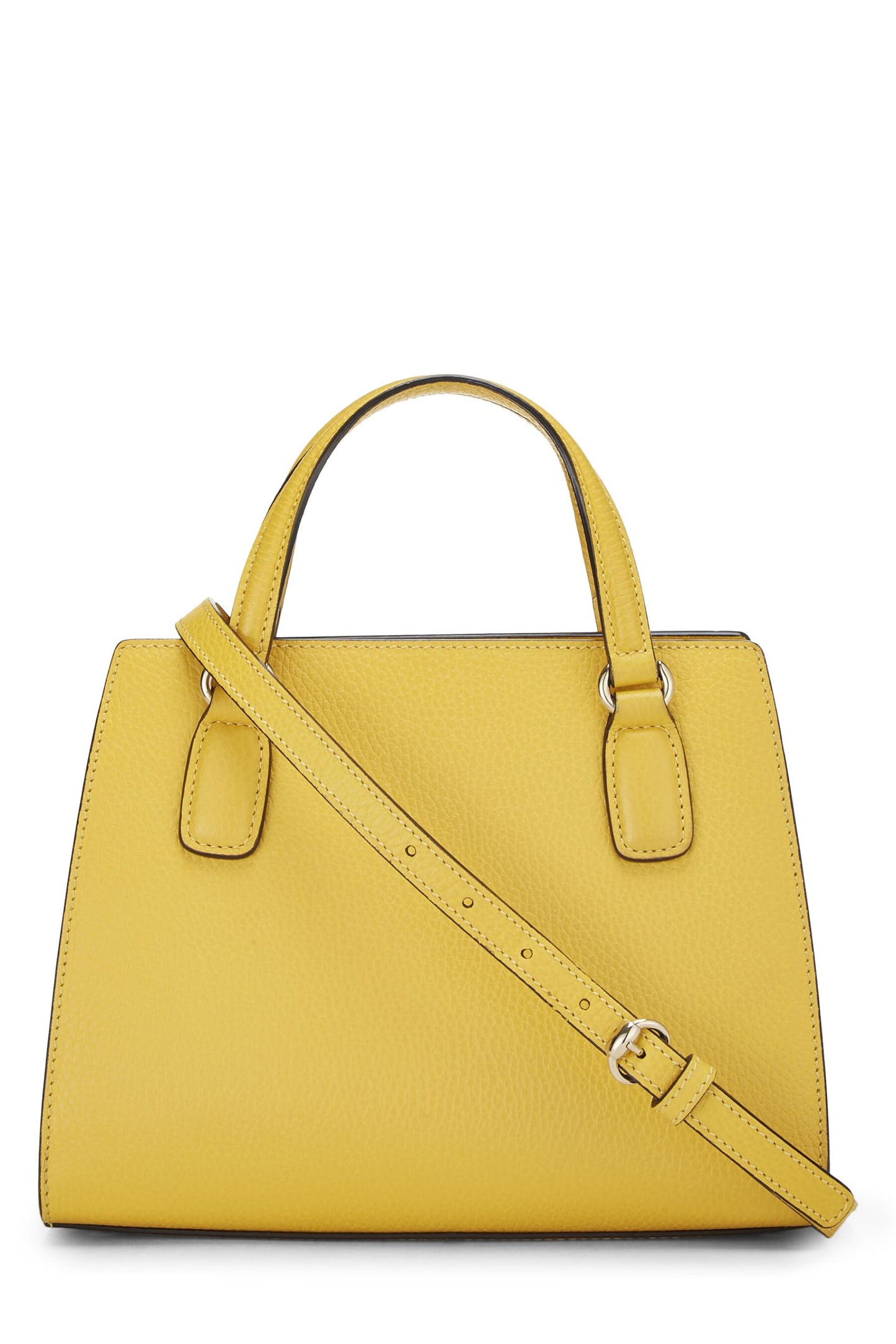 Gucci,  Yellow Grained Leather Soho Handbag, Yellow