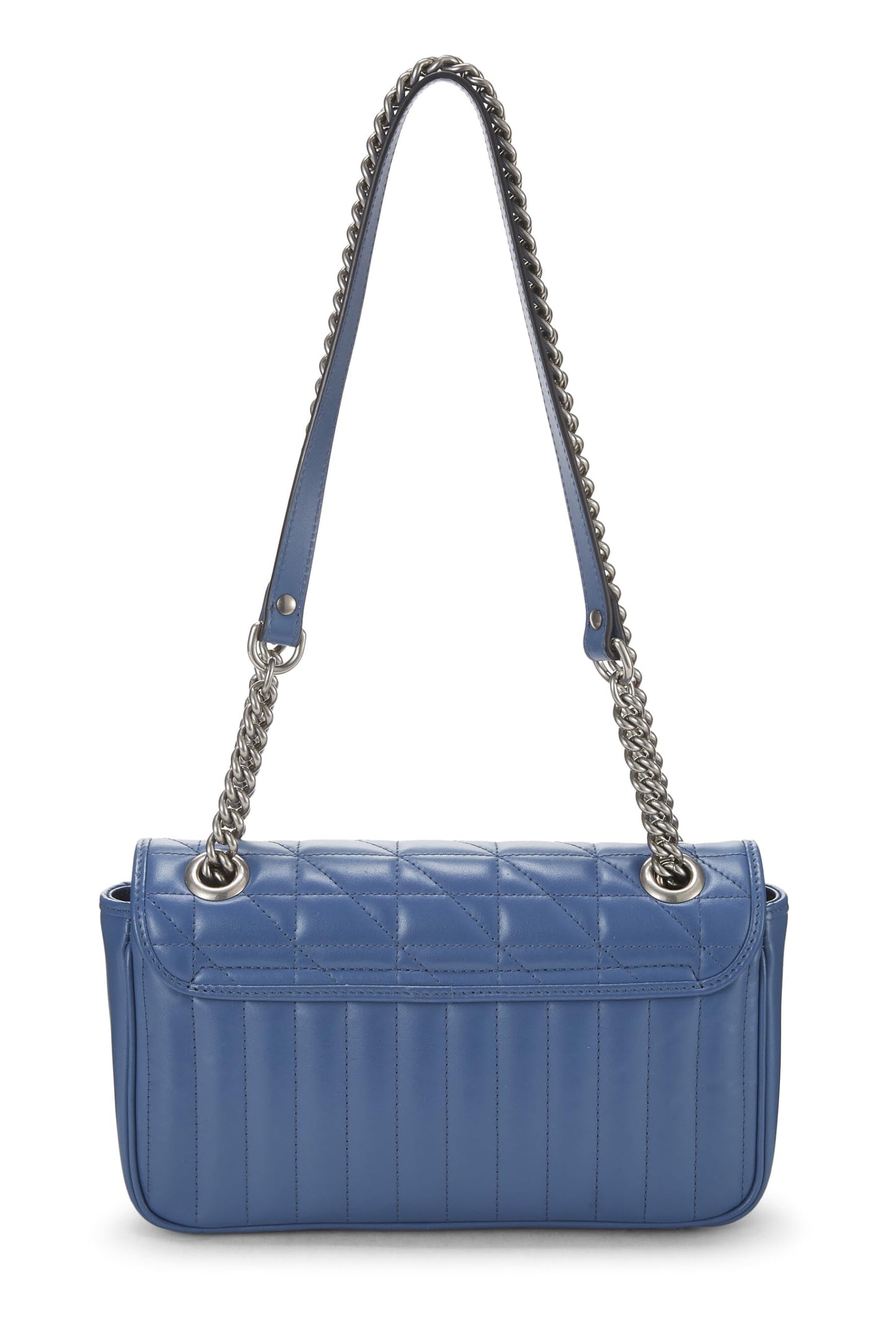 Gucci,  Blue Leather Marmont MatelassÃƒÆ’Ã‚Â© Shoulder Bag, Blue