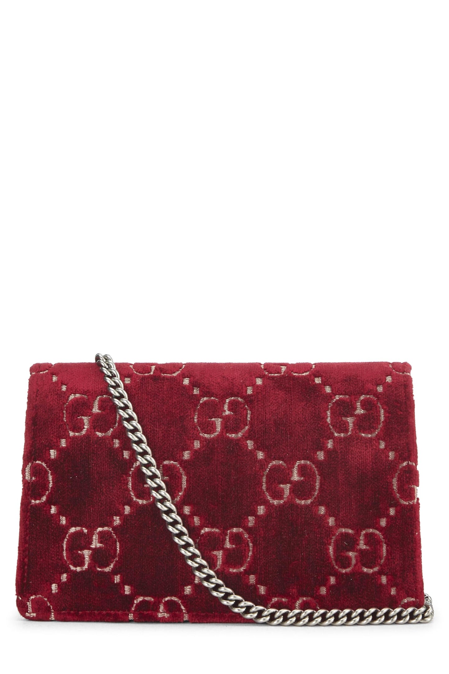 Gucci,  Burgundy GG Velvet Dionysus Shoulder Bag Mini, Red