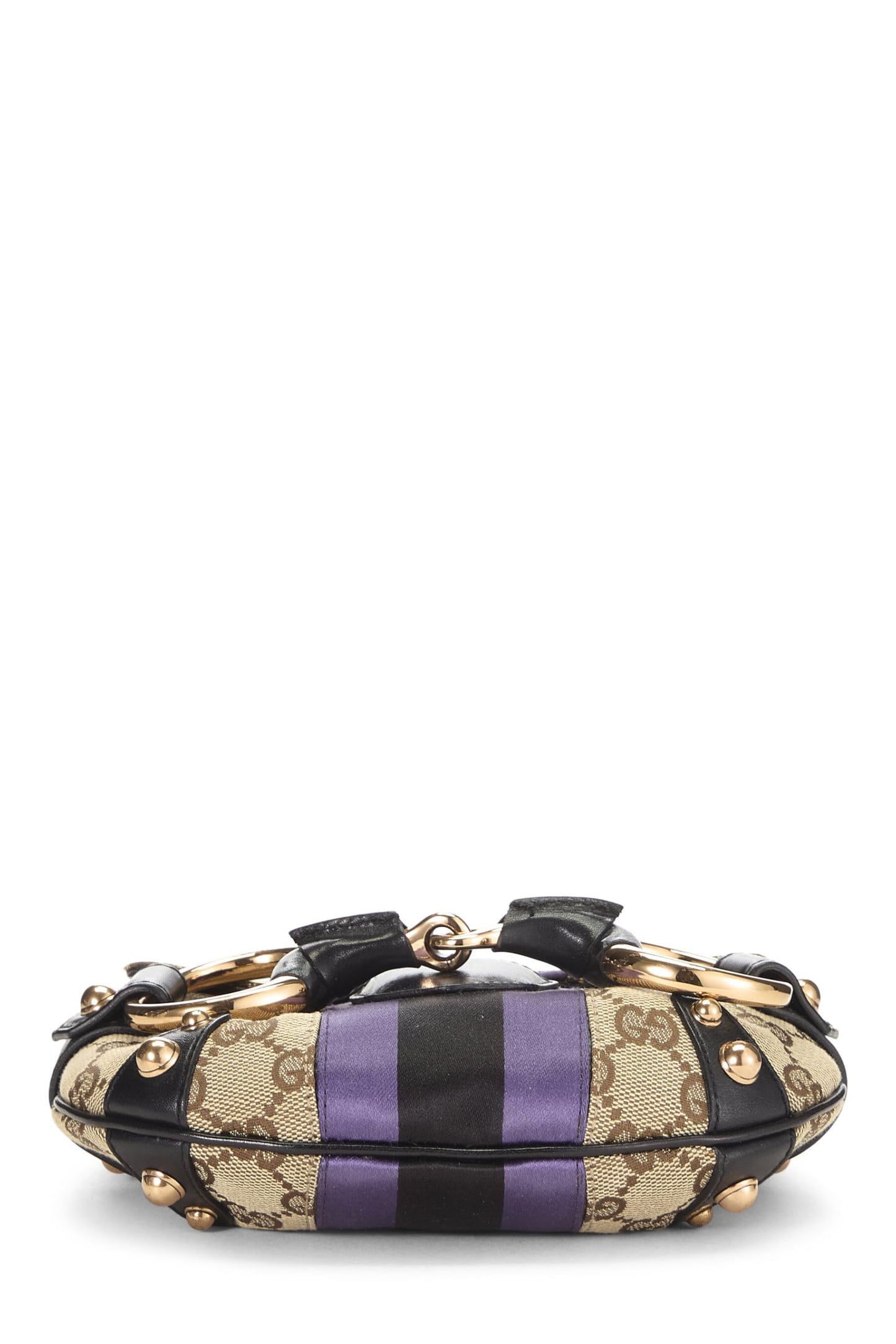 Gucci,  Purple Original GG Canvas Horsebit Chain Shoulder Bag, Purple
