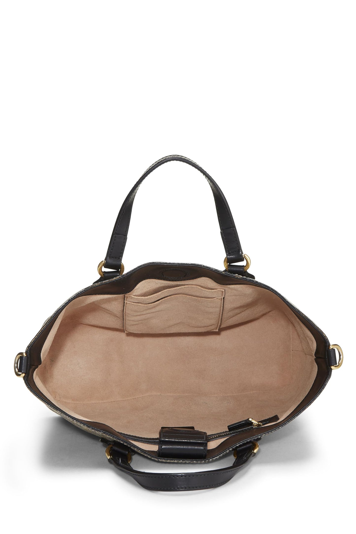 Gucci,  Black GG Supreme Canvas Bee Tote Small, Black