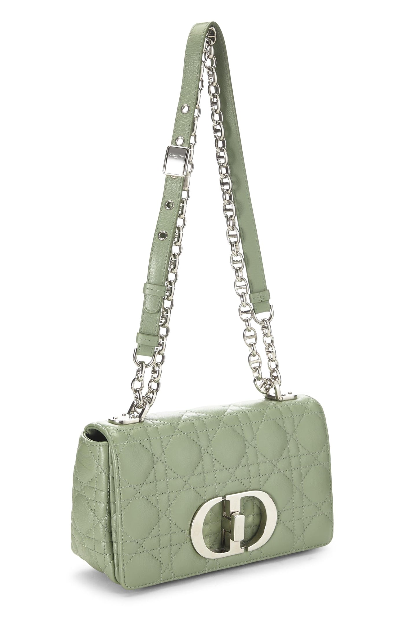 Dior,  Green Cannage Calfskin Caro Bag Small, Green