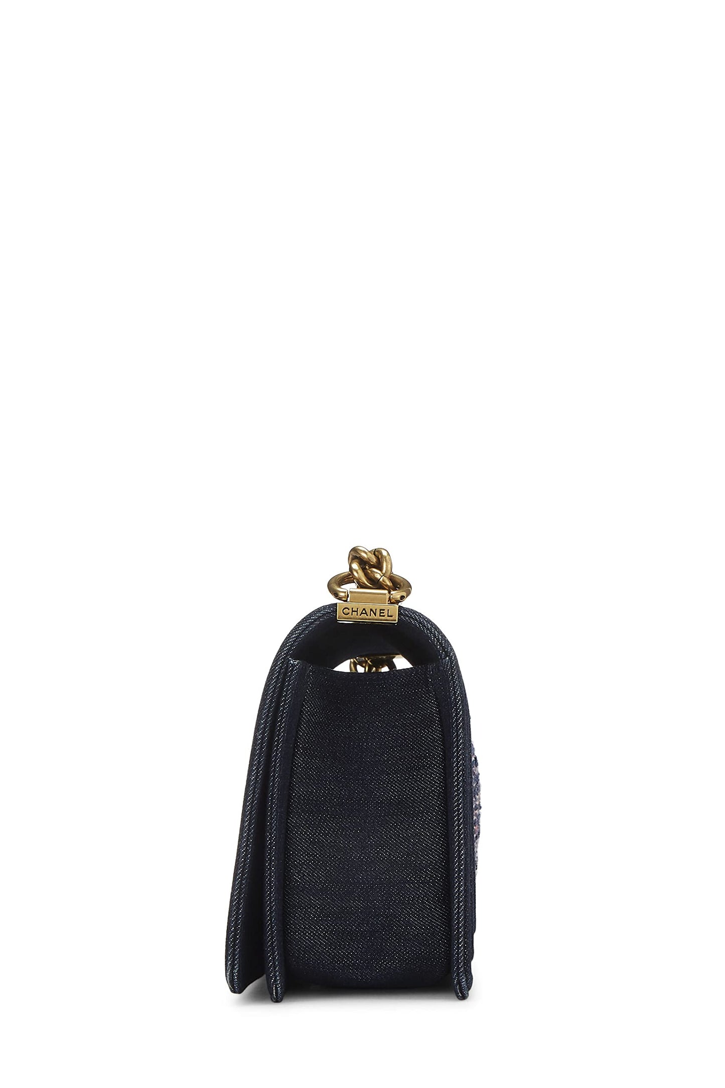 Chanel,  Navy & Red Denim Boy Bag Medium, Multi