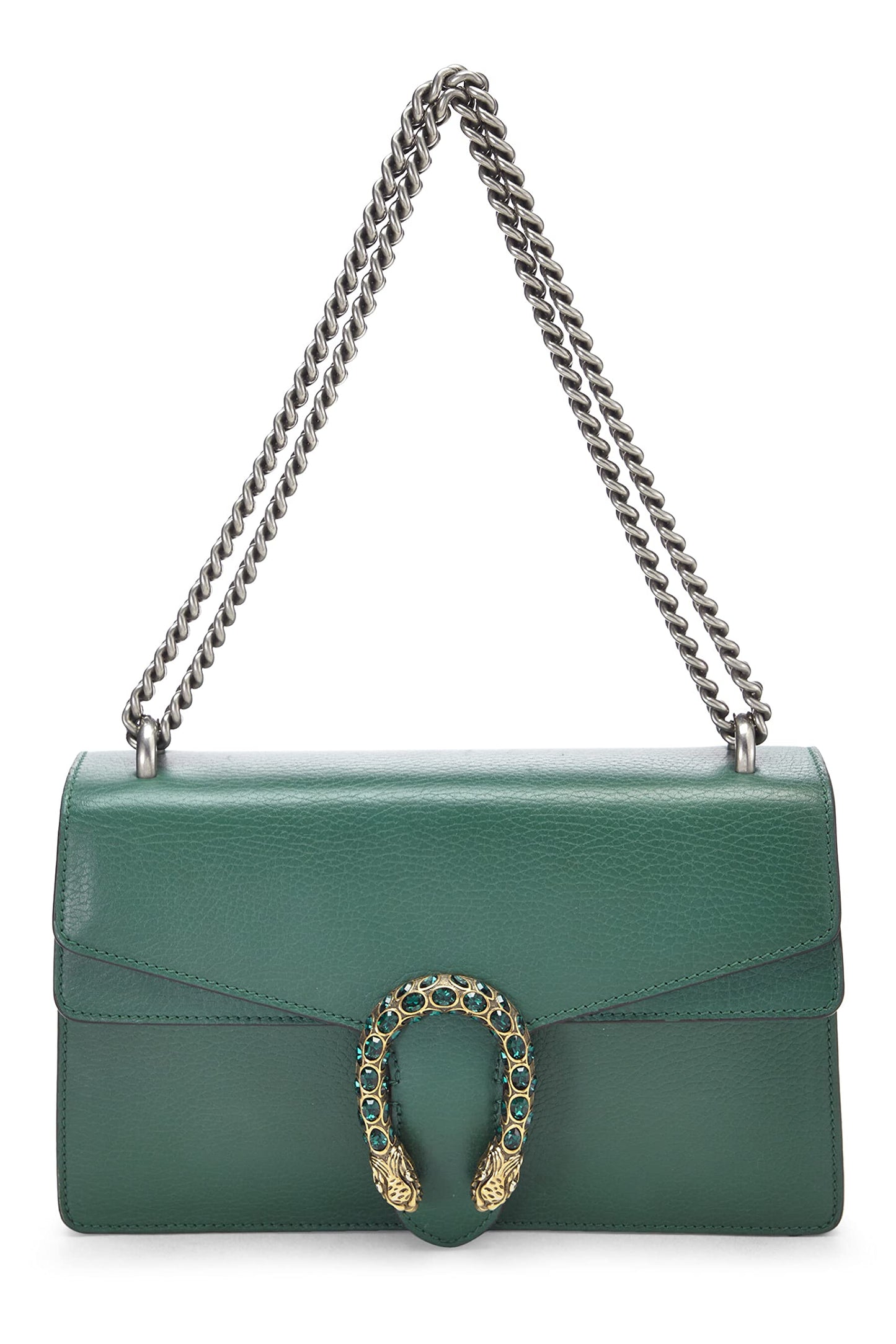 Gucci,  Green Leather Dionysus Shoulder Bag Small, Green