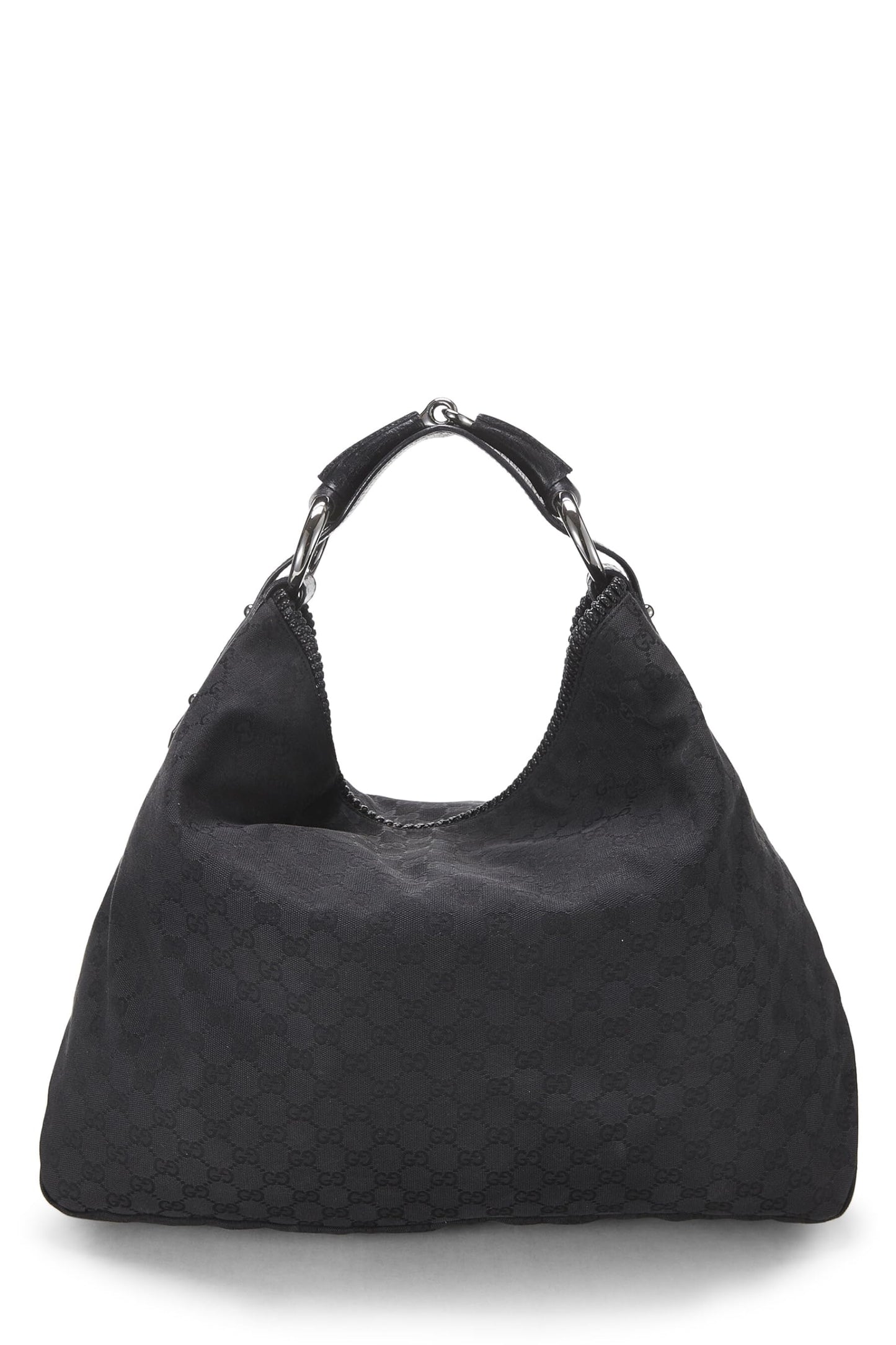 Gucci,  Black Original GG Canvas Horsebit Hobo Large, Black