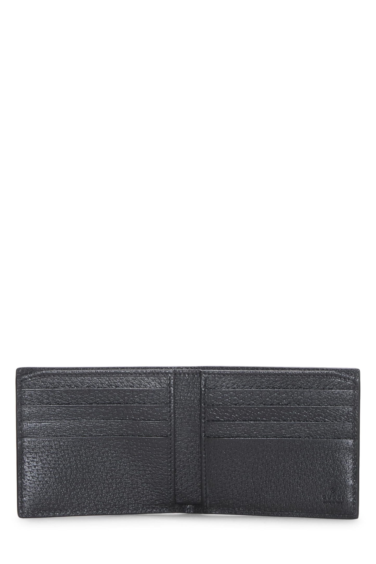 Gucci,  Black Leather Bifold Wallet, Black