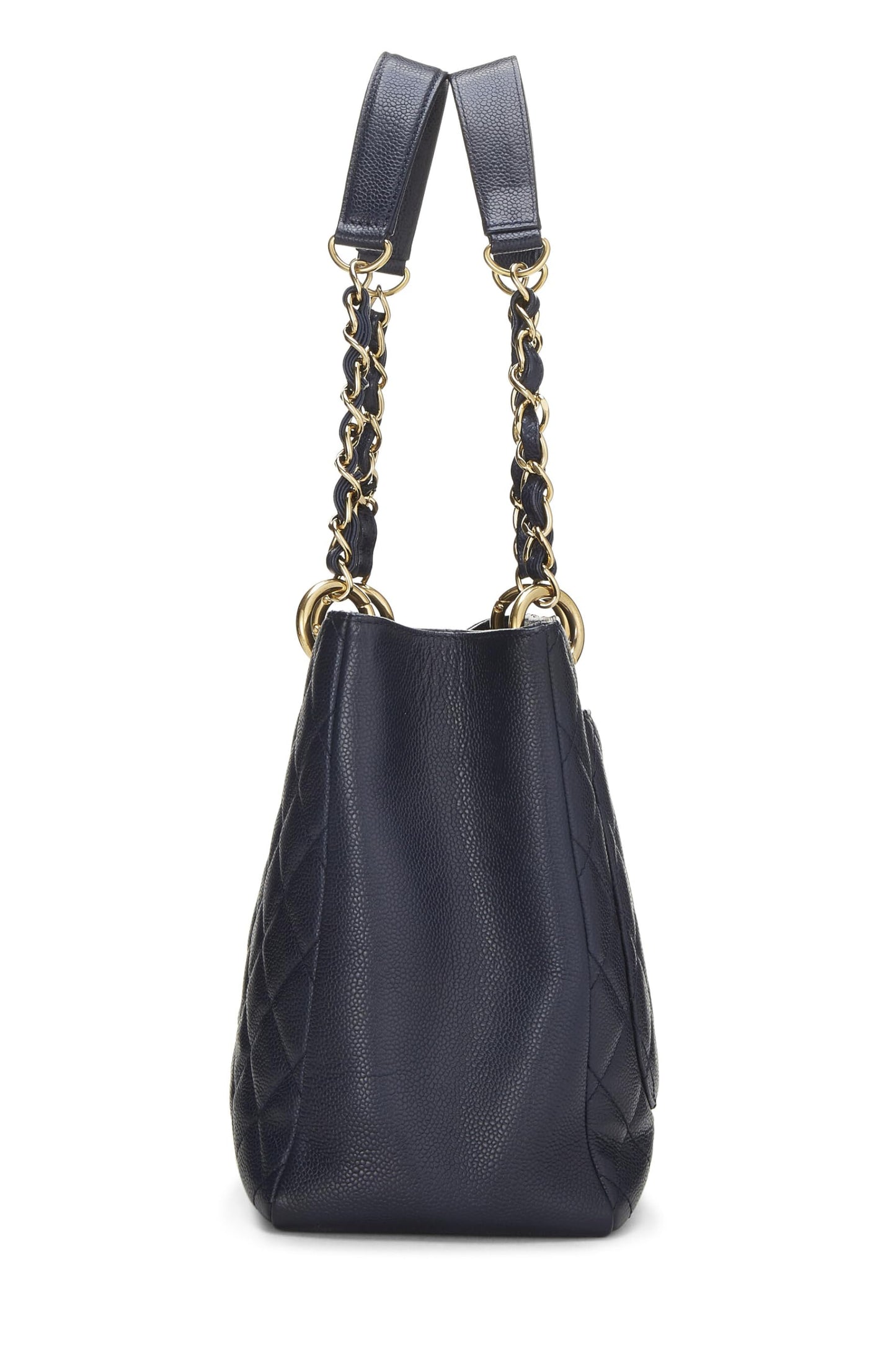 Chanel,  Blue Quilted Caviar Grand Shopping Tote (GST), Blue