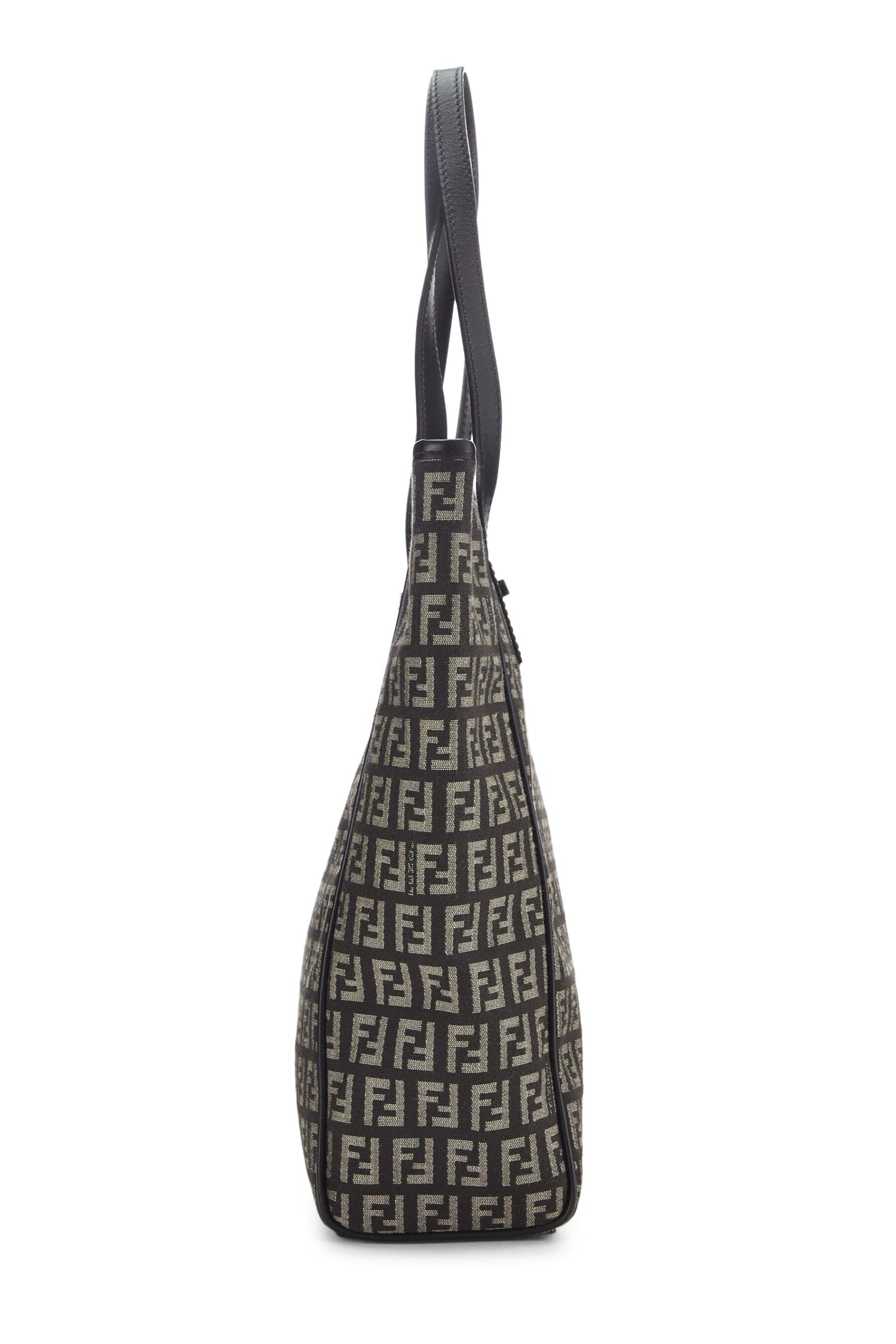 Fendi,  Brown Zucchino Canvas Tote, Brown