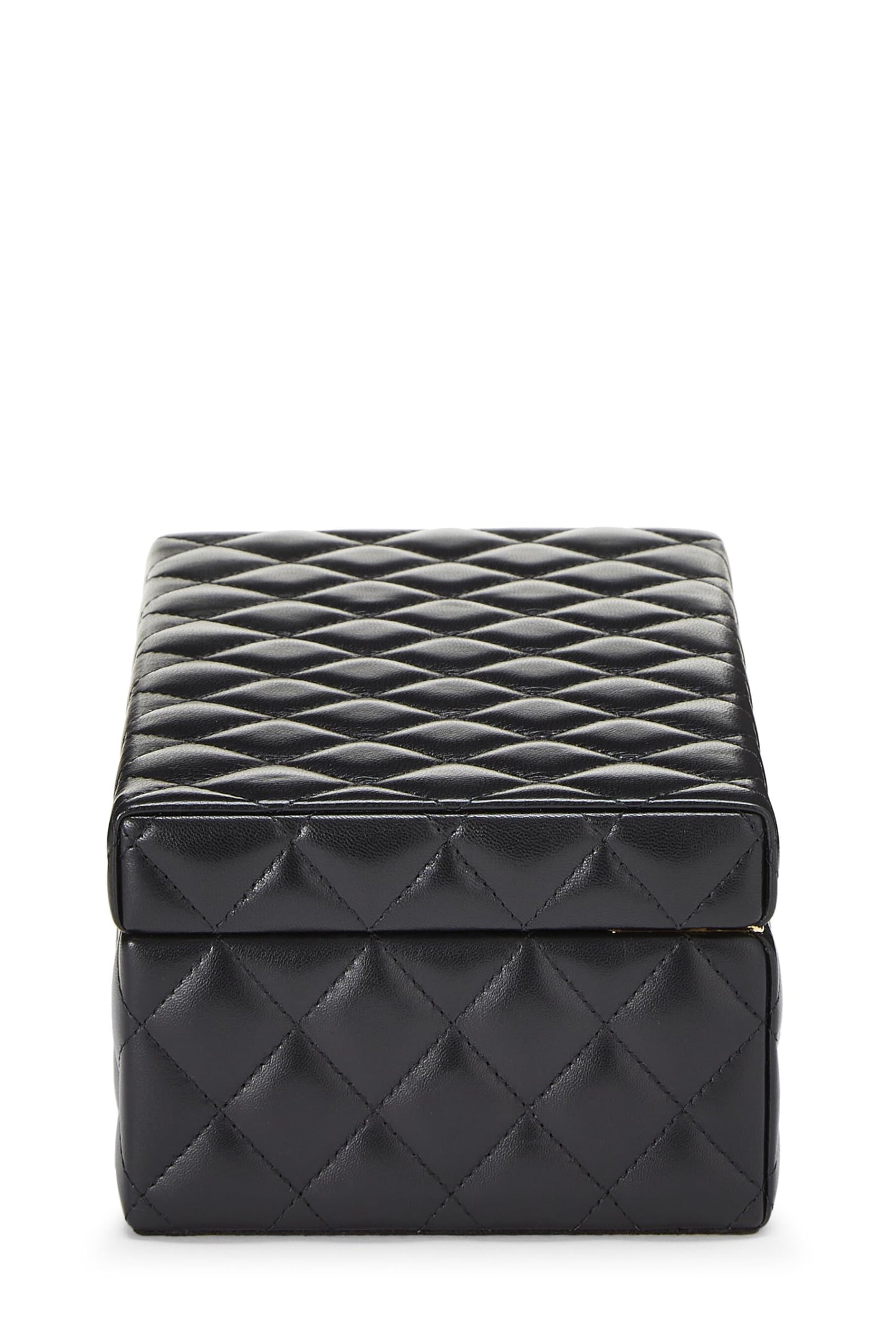 Chanel,  Black Quilted Lambskin Jewelry Chest Small, Black