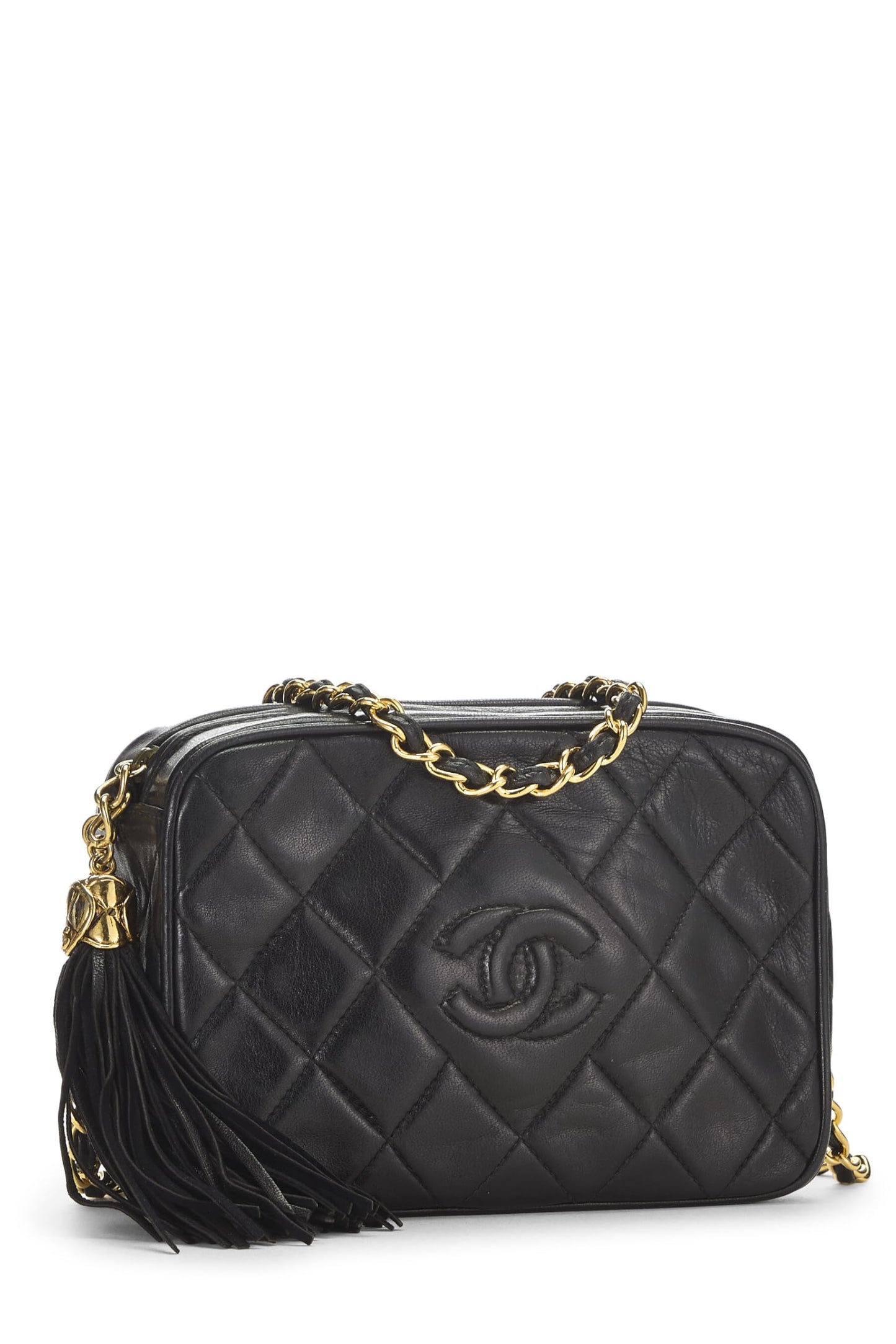 Chanel,  Black Lambskin 'CC' Camera Bag Mini, Black