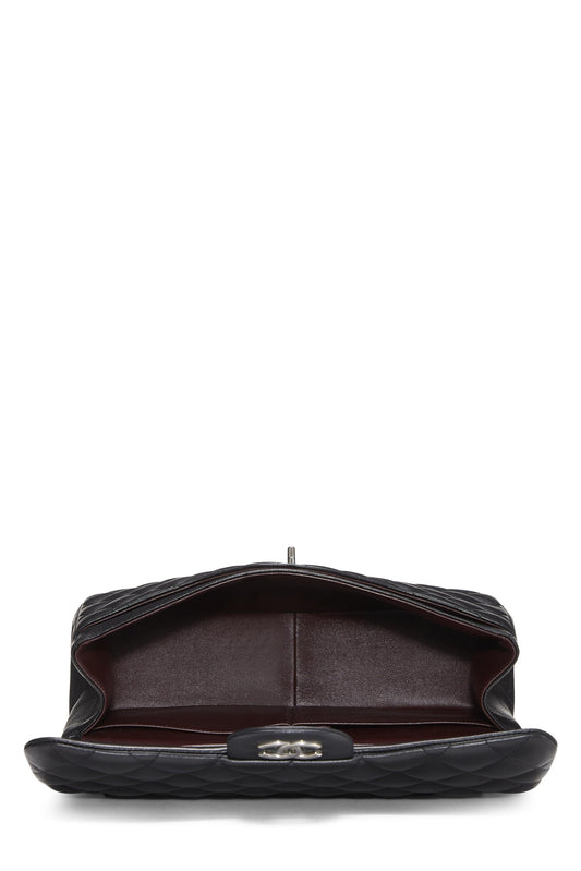 Chanel,  Black Quilted Lambskin New Classic Double Flap Jumbo, Black