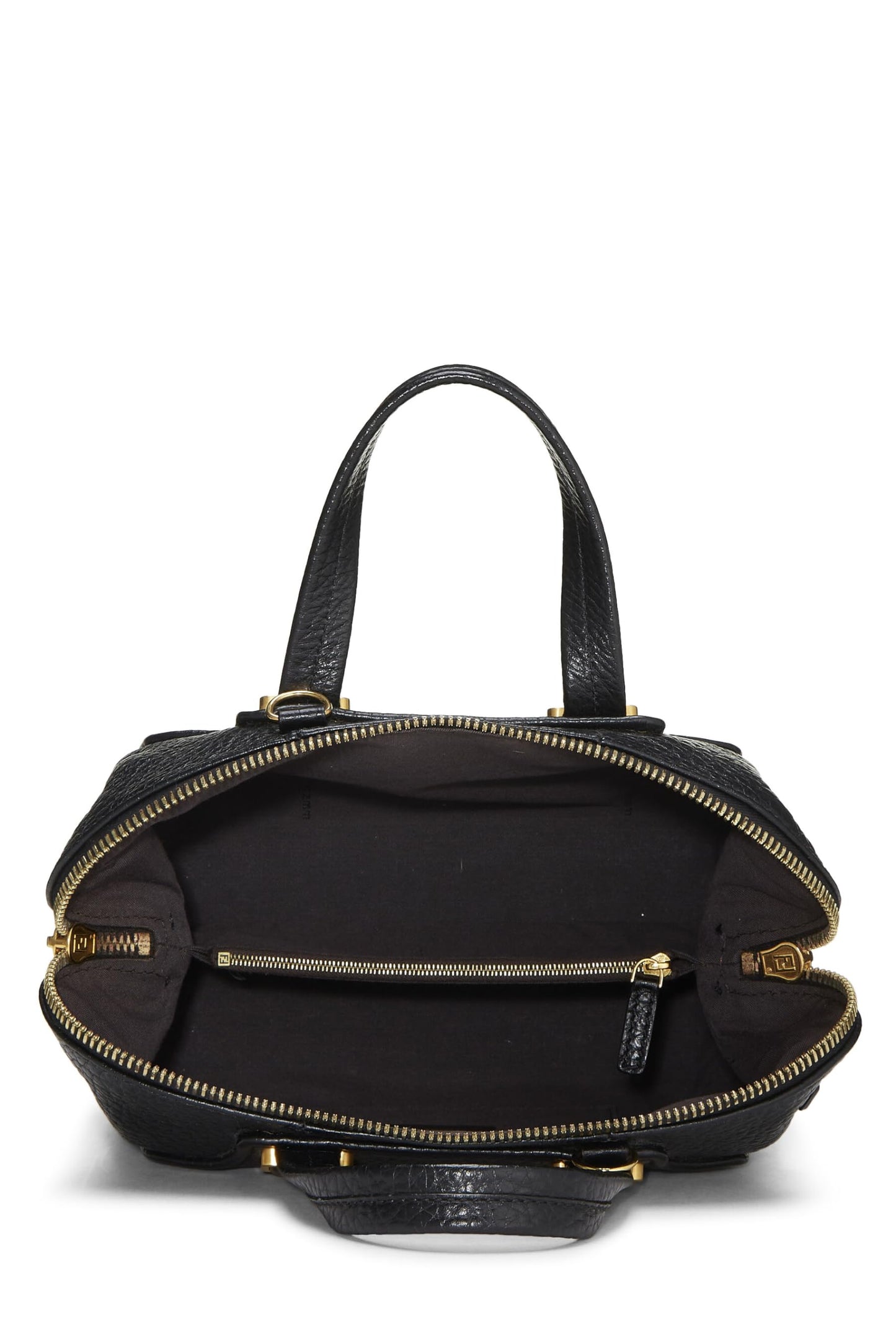 Fendi,  Black Leather Chameleon Small, Black