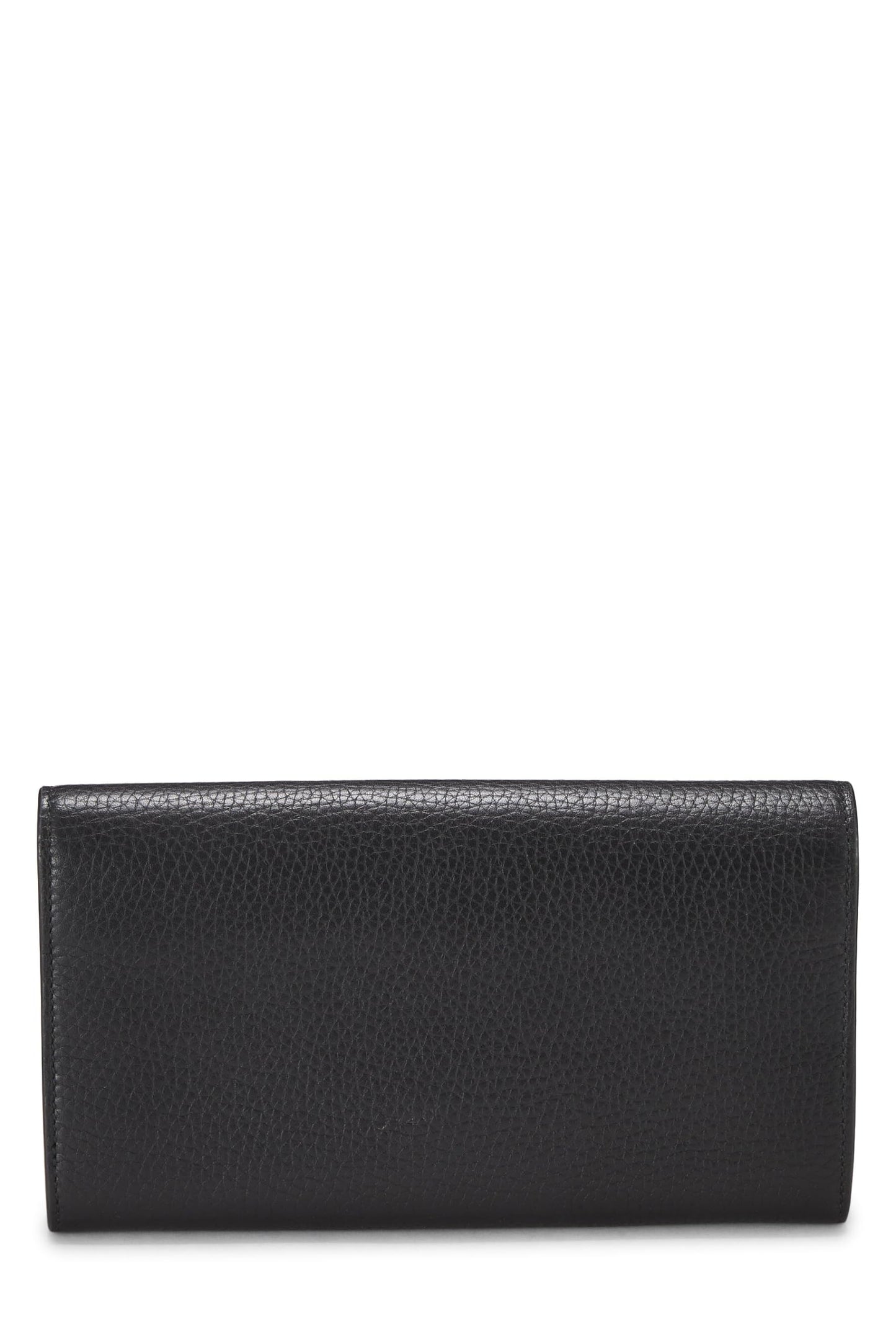 Gucci,  Black GG Marmont Leather Long Wallet, Black
