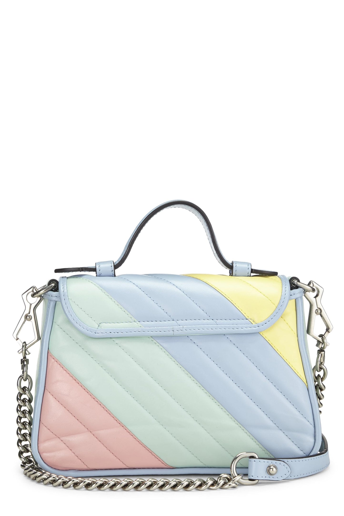 Gucci,  Multicolor Leather Marmont Top Handle Flap Bag Mini, Multi