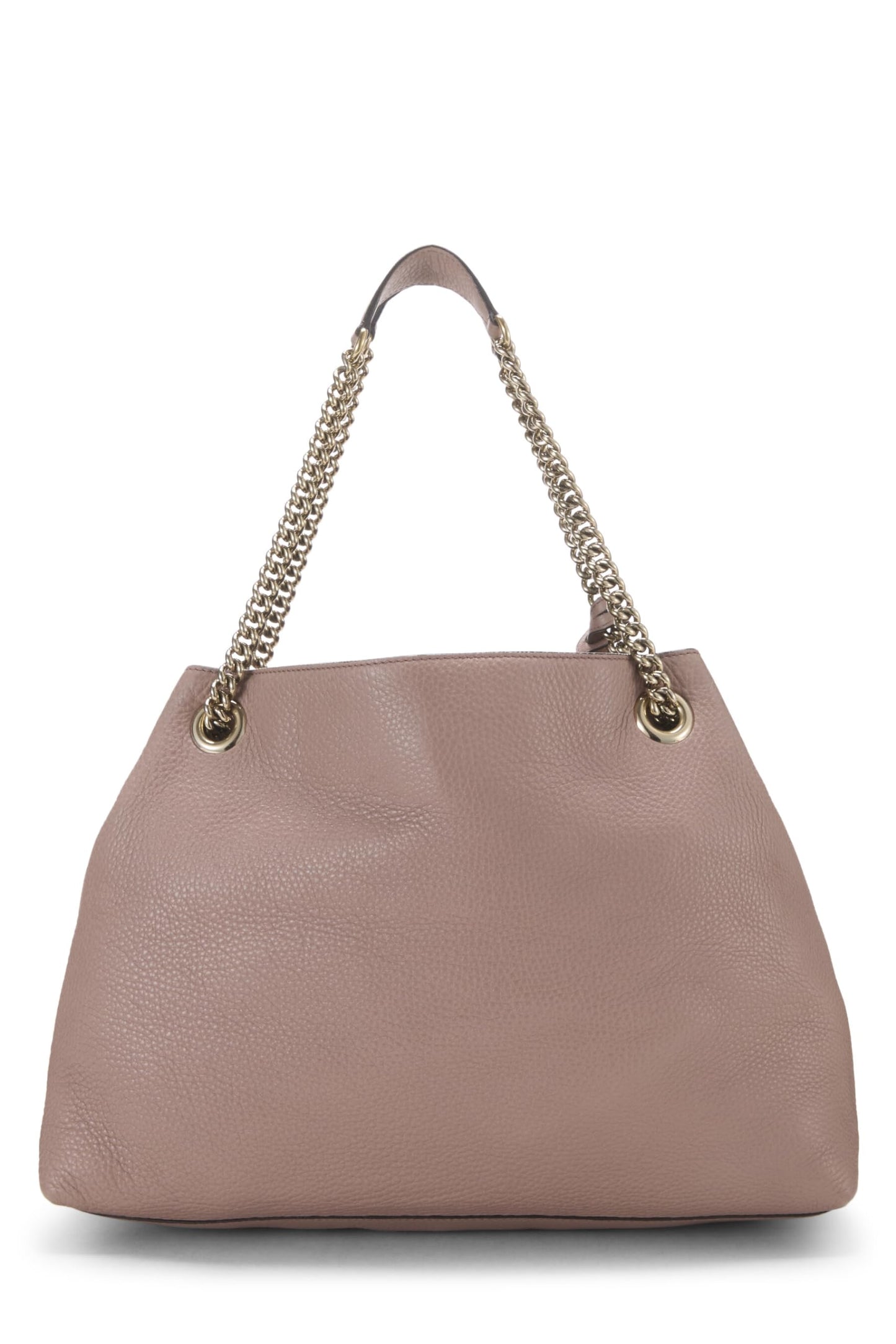 Gucci,  Pink Leather Soho Chain Tote, Pink