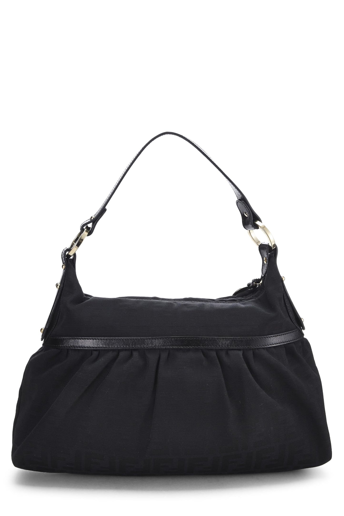 Fendi,  Black Zucca Canvas Chef Hobo, Black