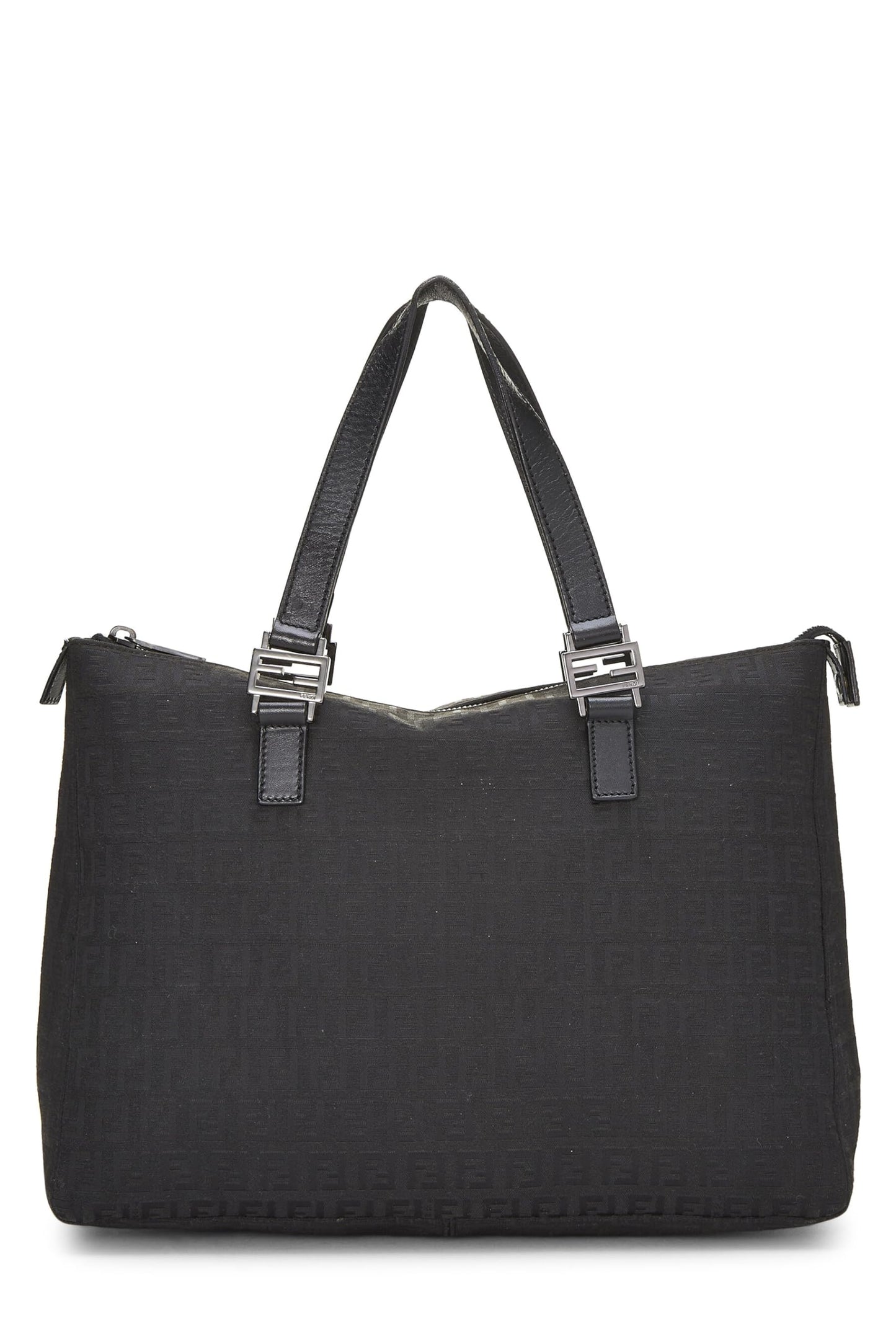 Fendi,  Black Zucchino Canvas Tote, Black