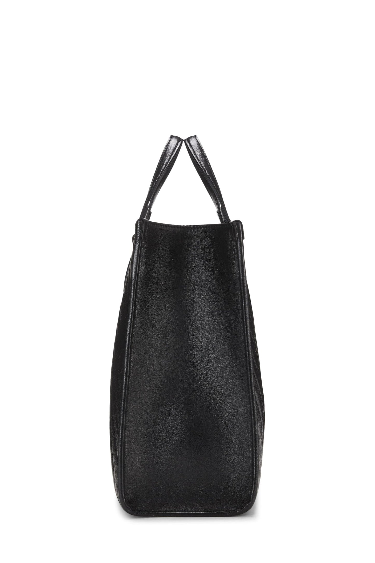 Gucci,  Black Leather Marmont Handle Bag Medium, Black