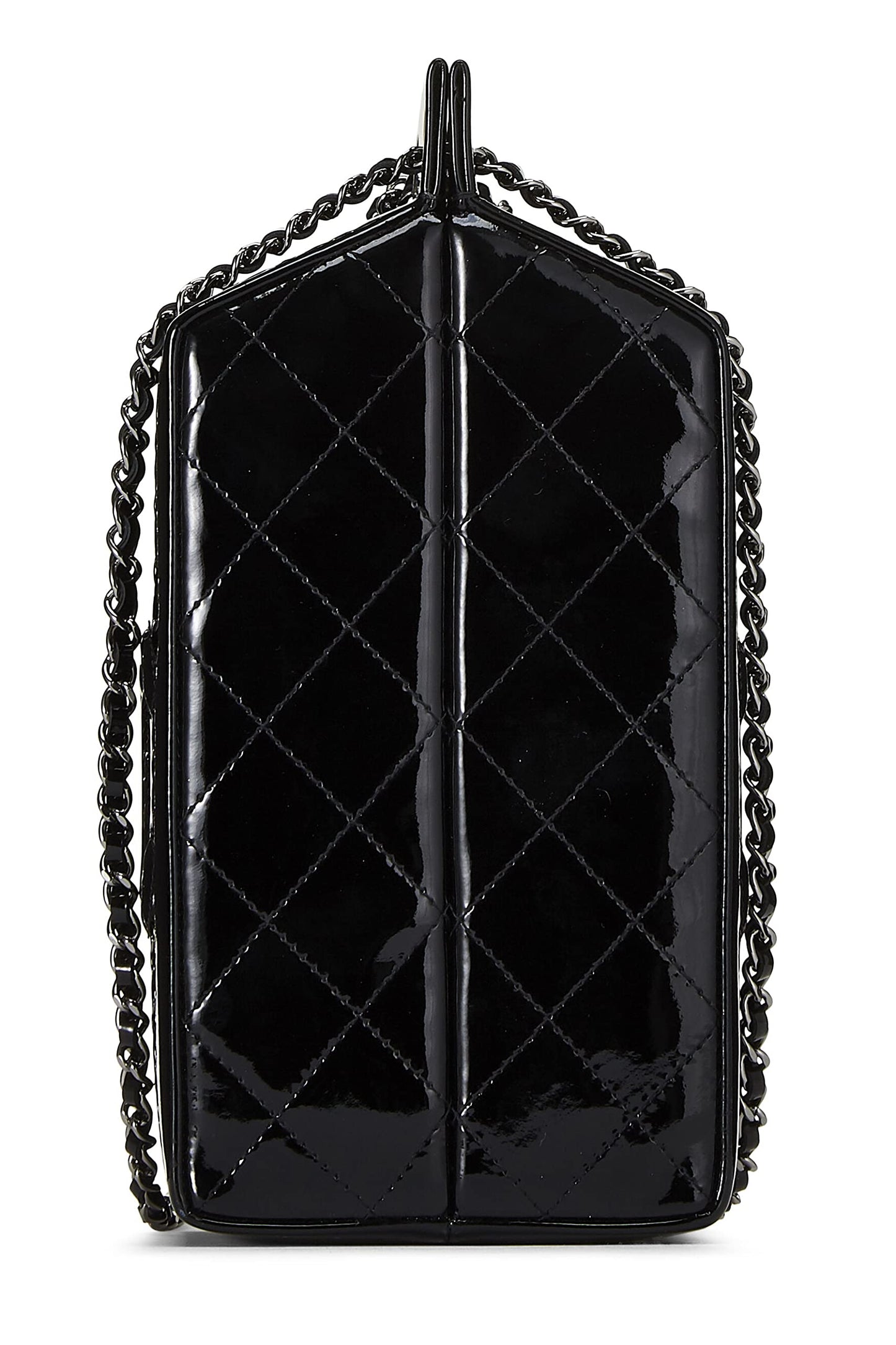 Chanel,  Black Patent Leather Milk Carton Bag, Black