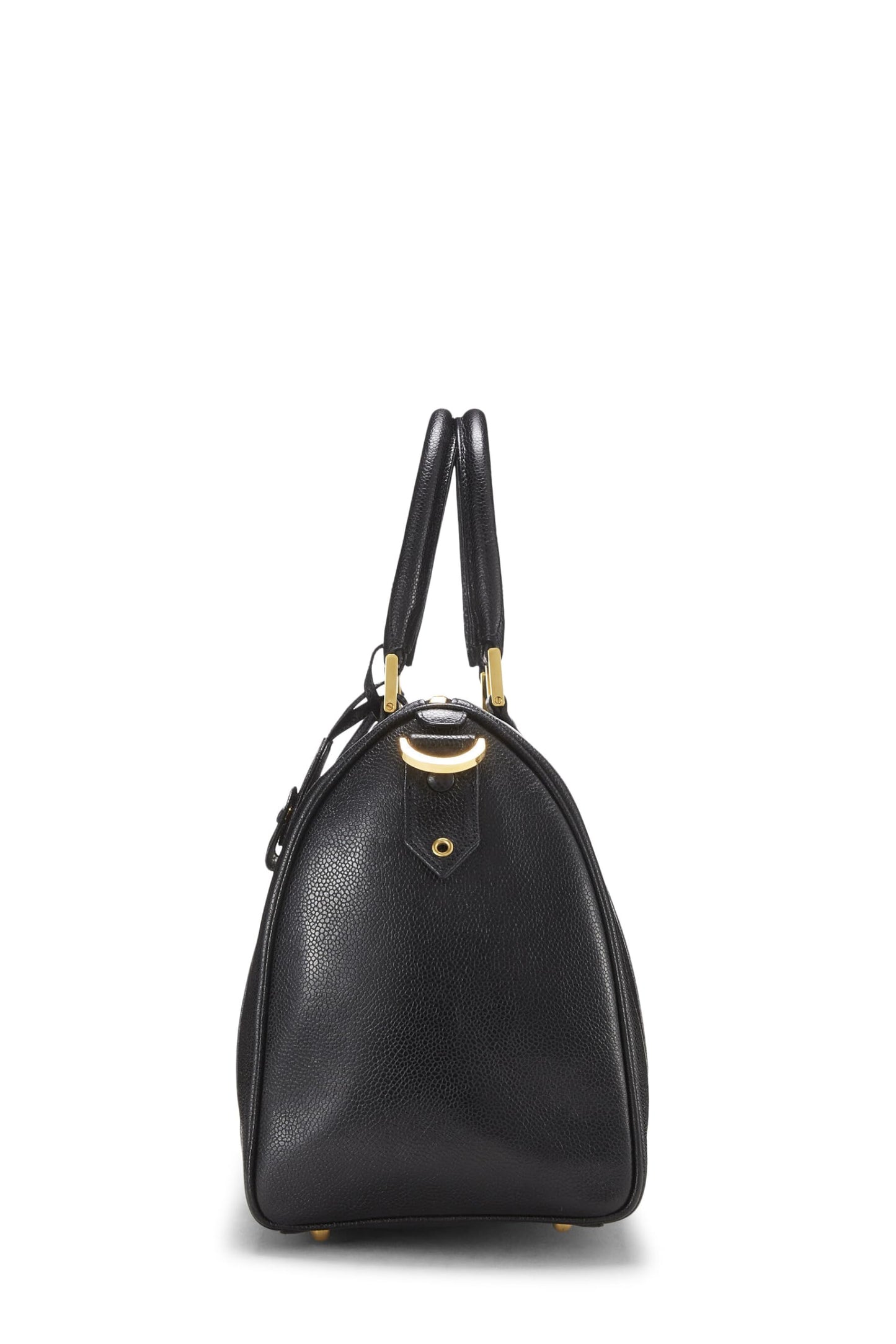Chanel,  Black Caviar Boston Small, Black