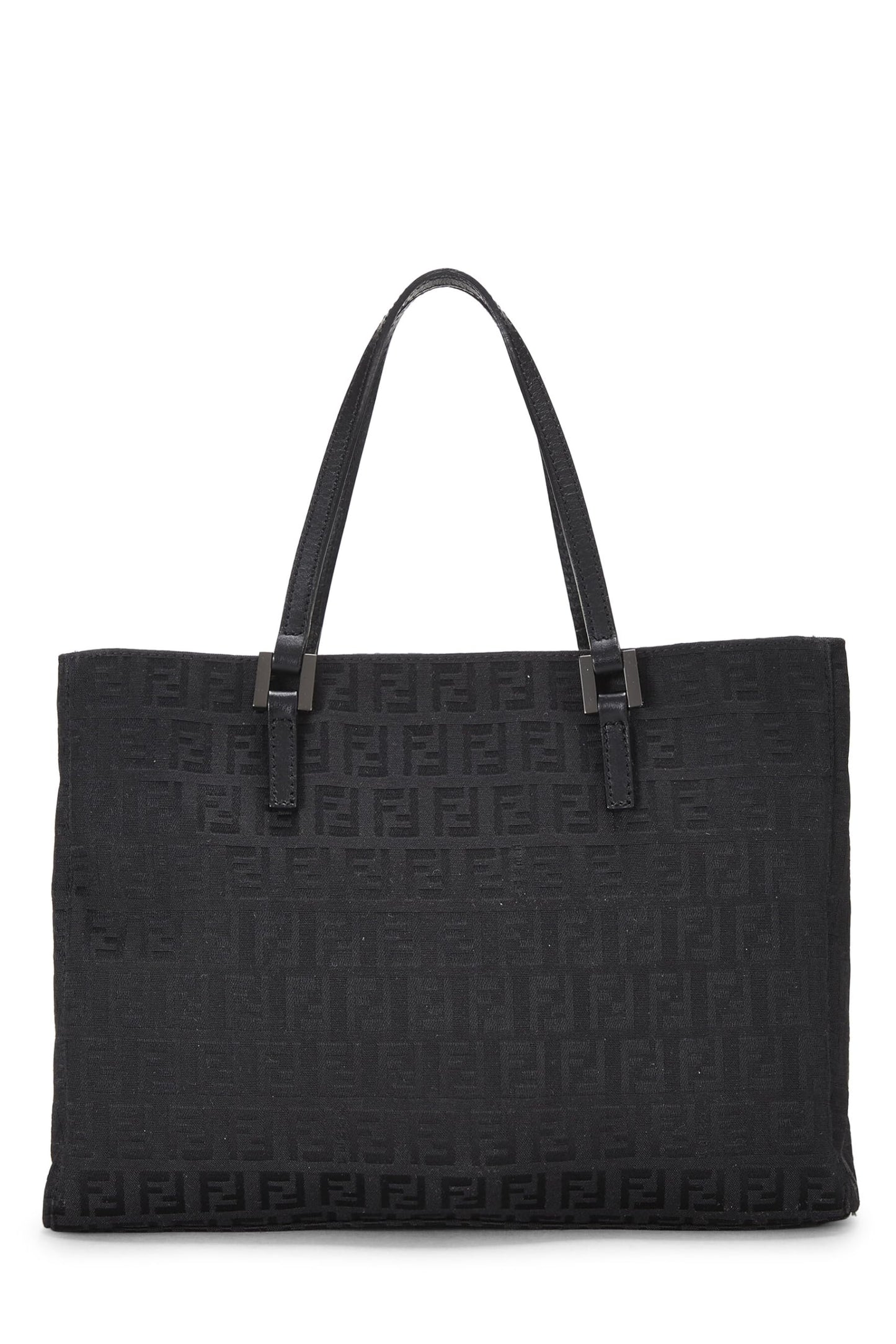 Fendi,  Pink Zucchino Canvas Tote Small, Black