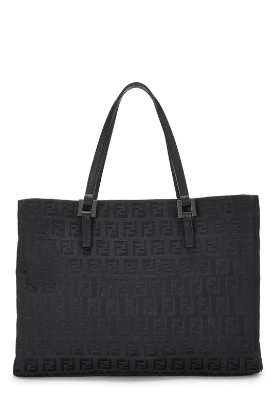 Fendi,  Pink Zucchino Canvas Tote Small, Black