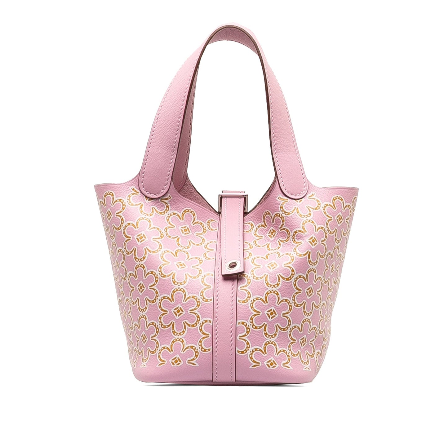 HermÃƒÆ’Ã‚Â¨s Picotin Lock Lucky Daisy Micro Pink Swift Palladium