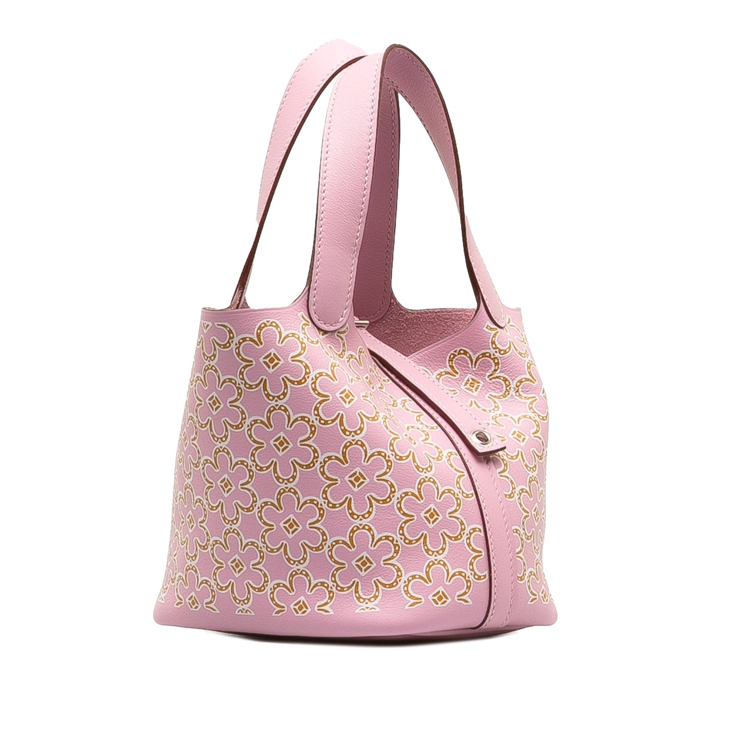 HermÃƒÆ’Ã‚Â¨s Picotin Lock Lucky Daisy Micro Pink Swift Palladium