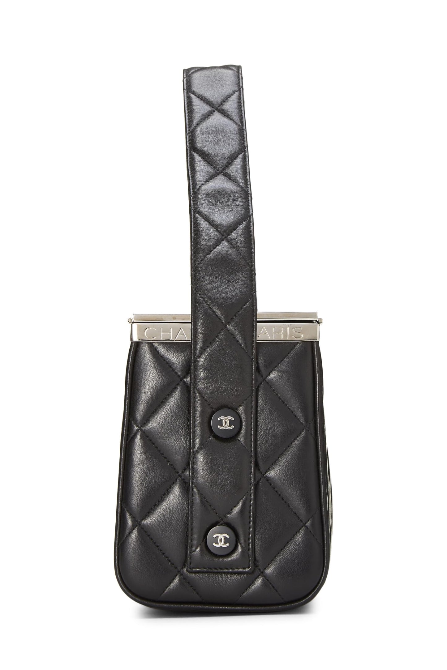 Chanel,  Black Quilted Lambskin Box Bag, Black