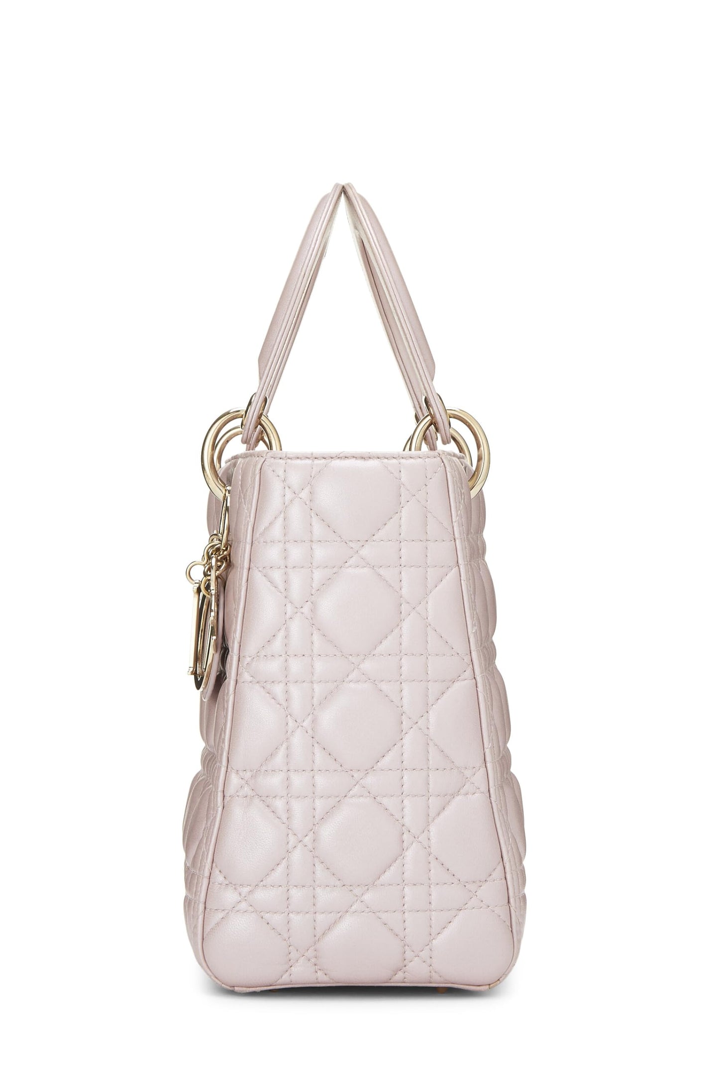 Dior,  Pearly Pink Cannage Quilted Lambskin Lady Dior Medium, Pink