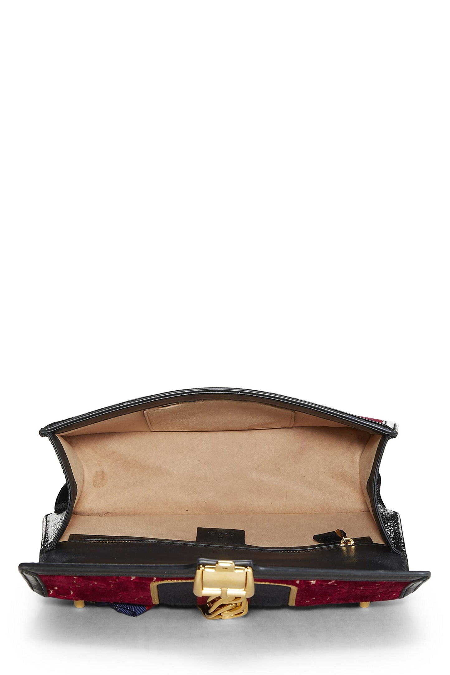 Gucci,  Burgundy Velvet Sylvie Shoulder Bag, Burgundy