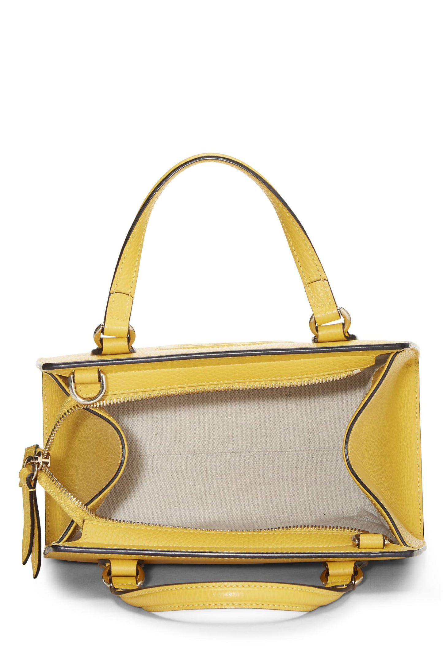 Gucci,  Yellow Grained Leather Soho Handbag, Yellow