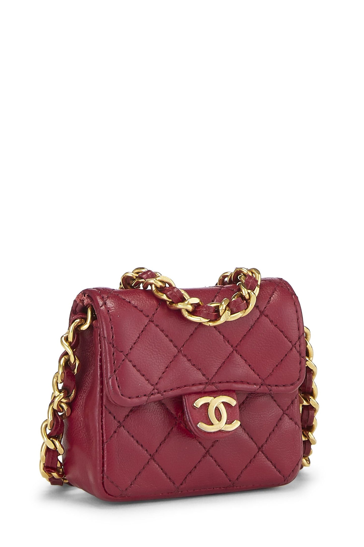Chanel,  Pink Quilted Lambskin Half Flap Micro, Pink