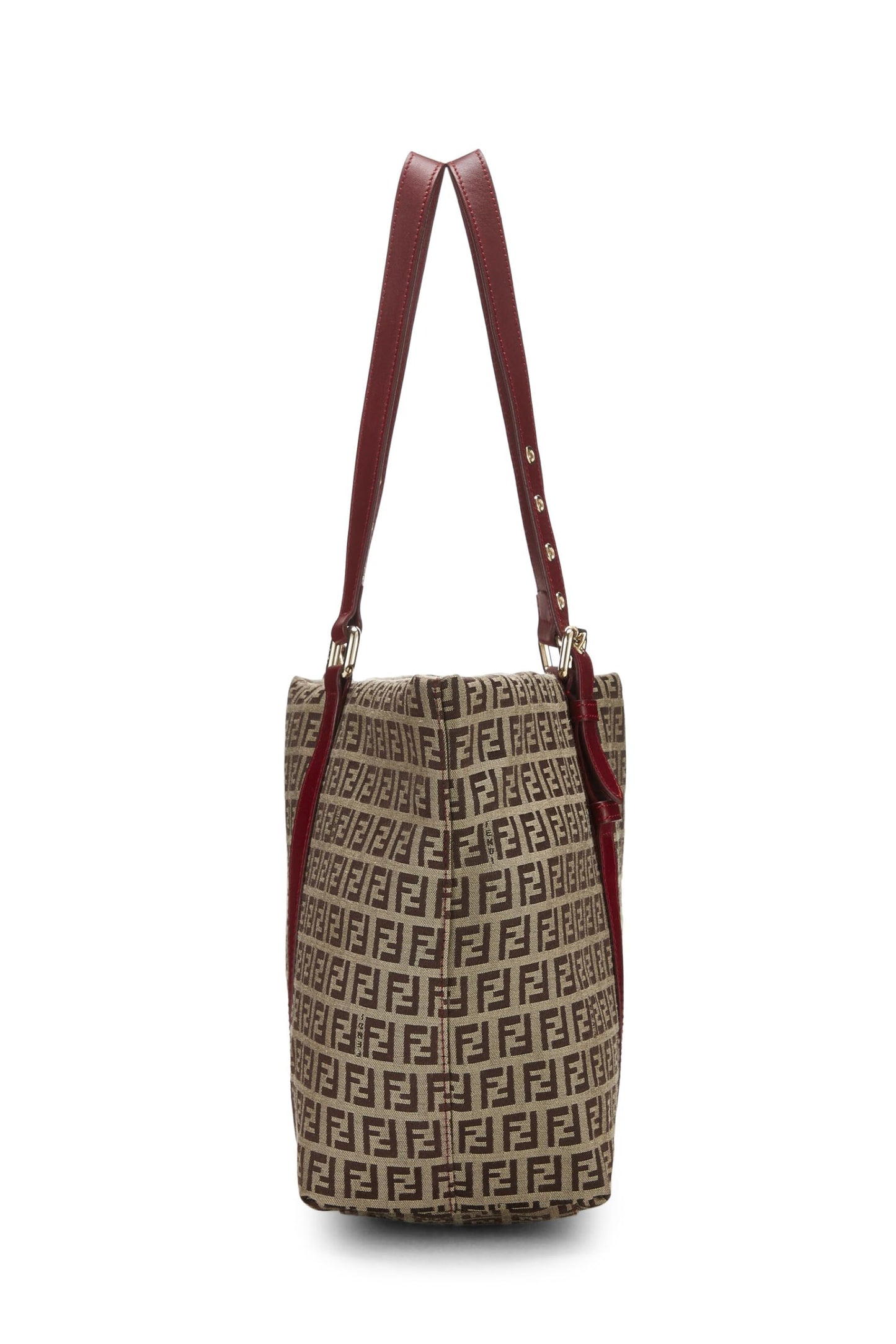 Fendi,  Red Zucchino Canvas Superstar Tote, Red