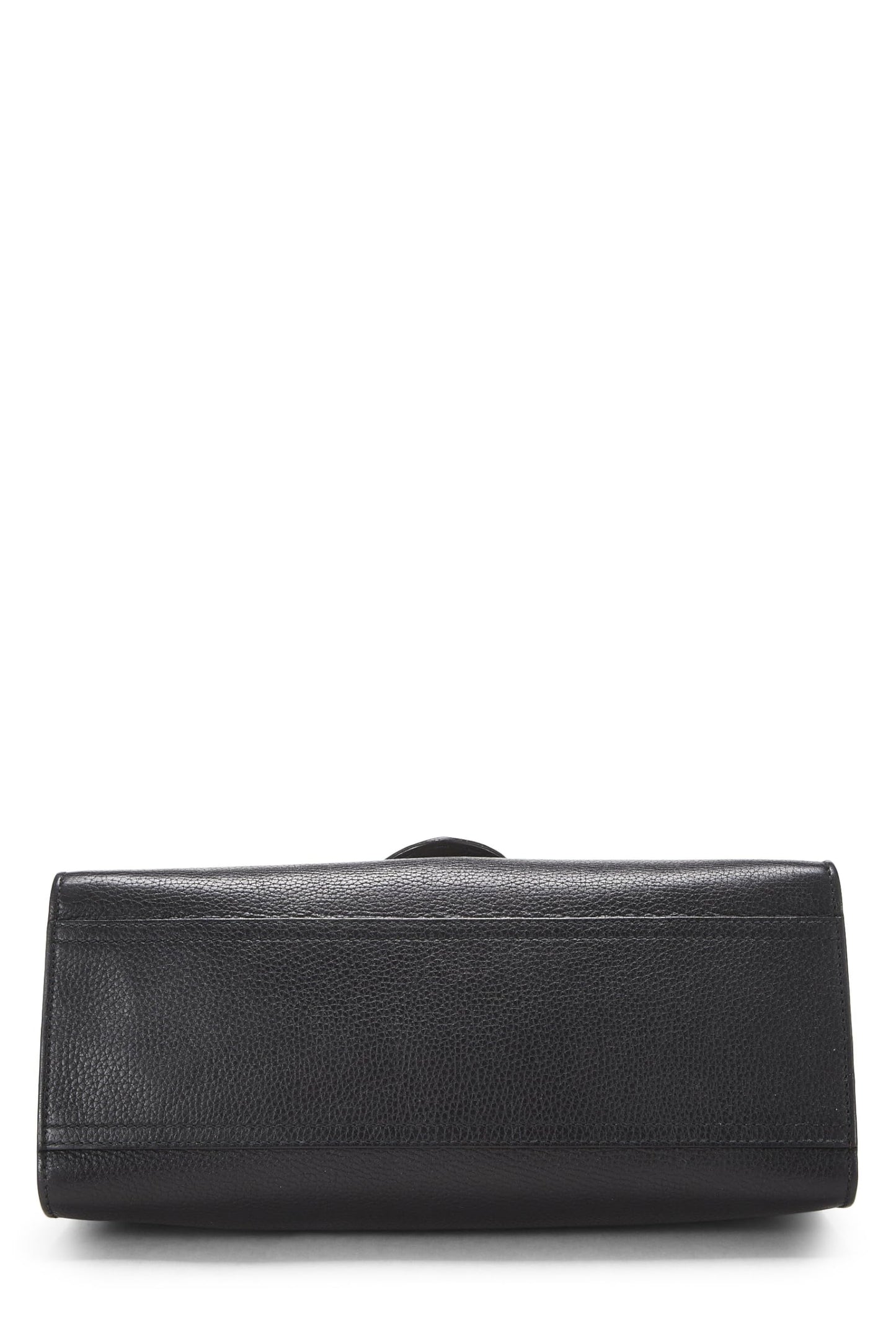Gucci,  Black Leather GG Marmont Top Handle Flap Bag Small, Black