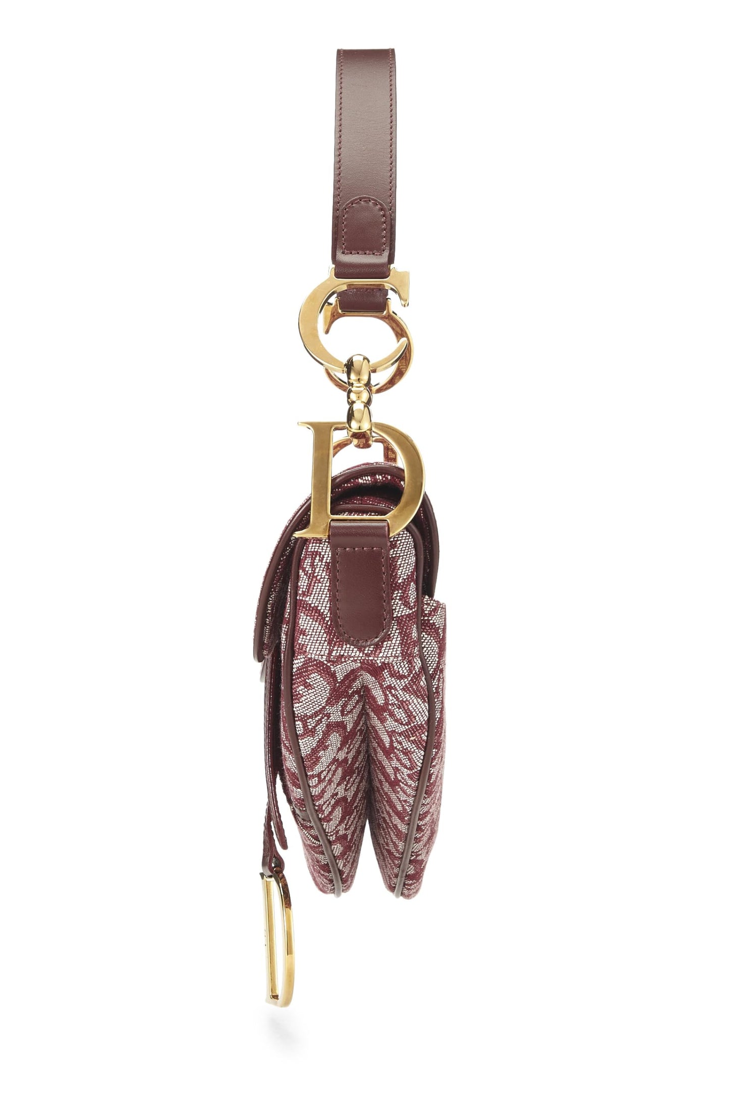Dior,  Burgundy Trotter Canvas Saddle Bag, Burgundy