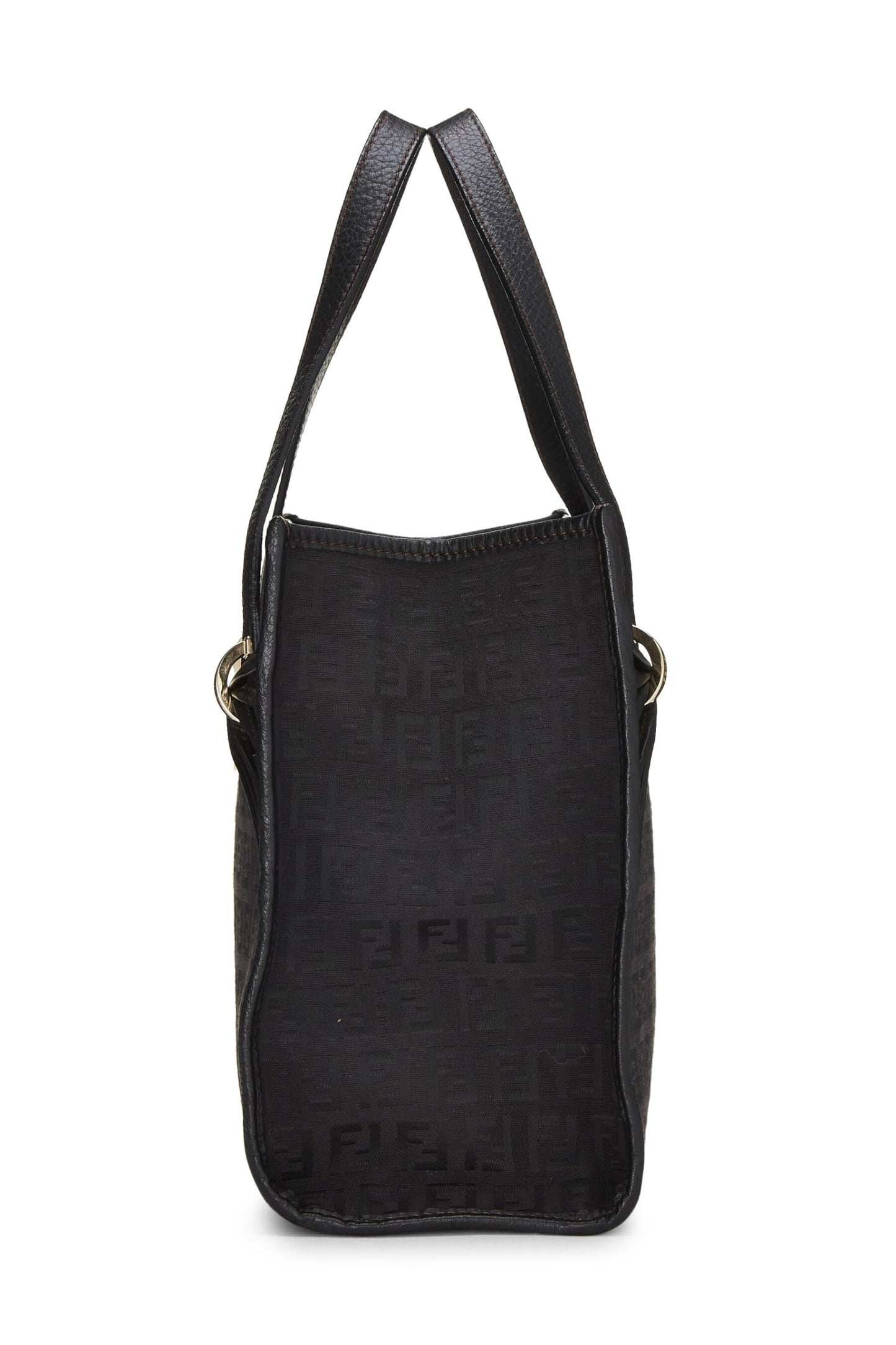 Fendi,  Black Zucchino Canvas Tote Small, Black