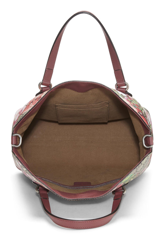 Gucci,  Pink GG Blooms Supreme Canvas Fold Over Bag, Pink
