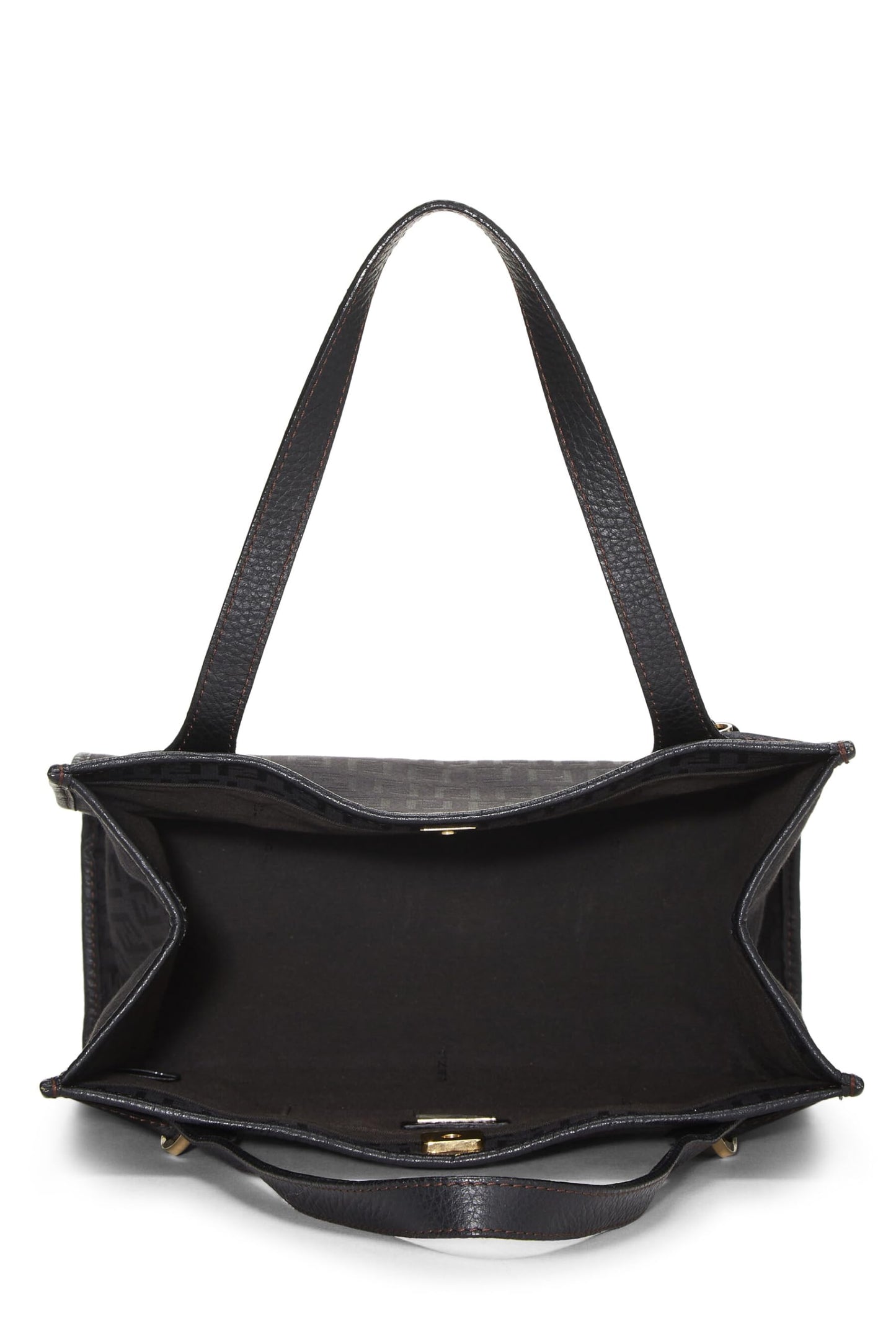 Fendi,  Black Zucchino Canvas Tote Small, Black
