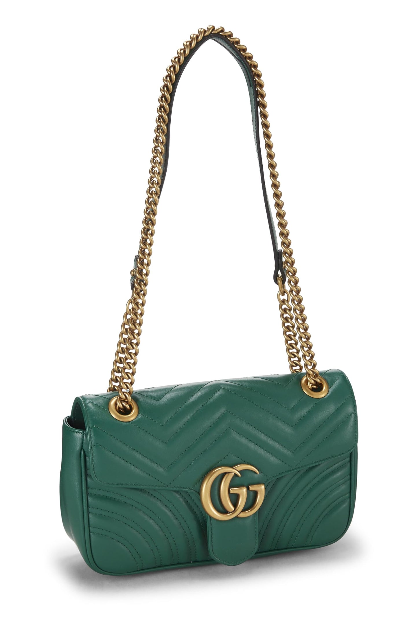 Gucci,  Green Leather GG Marmont MatelassÃƒÆ’Ã‚Â© Mini, Green