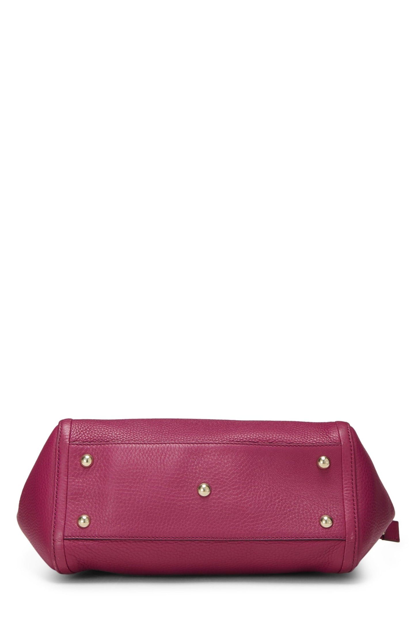 Gucci,  Purple Grained Leather Soho Top Handle Bag, Purple